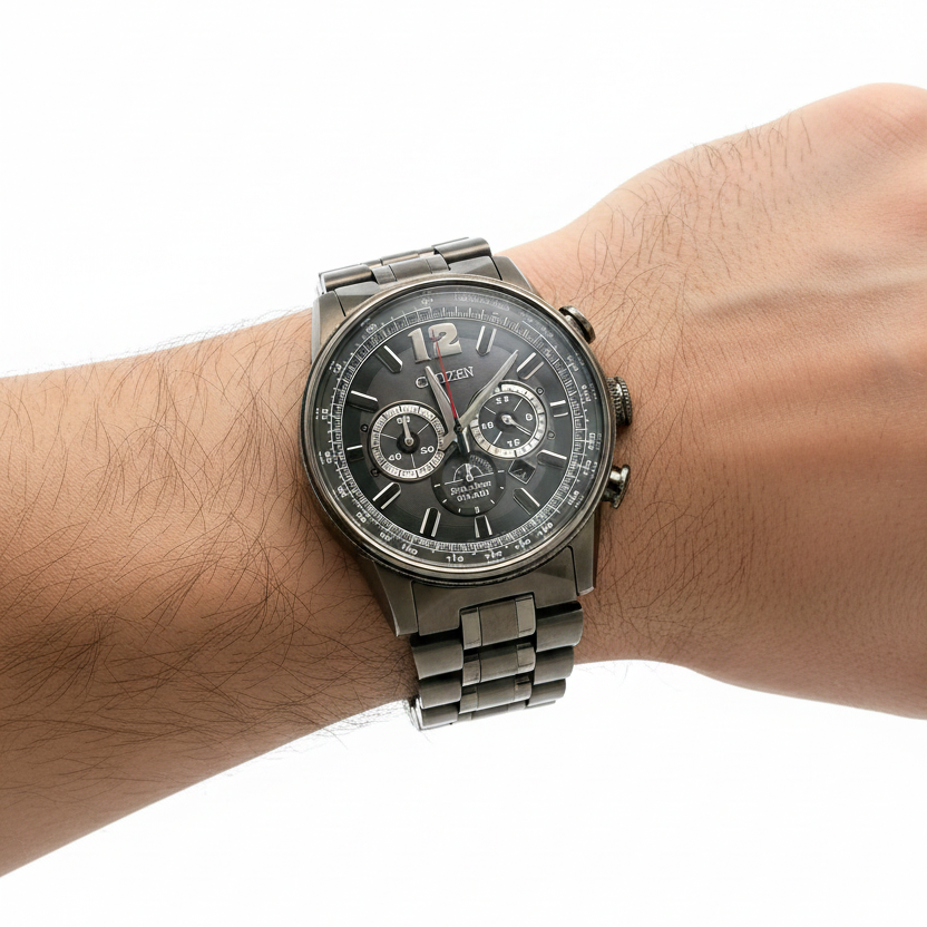 Citizen Nighthawk Eco Drive Chronograph Mens Wristwatch - CA4377