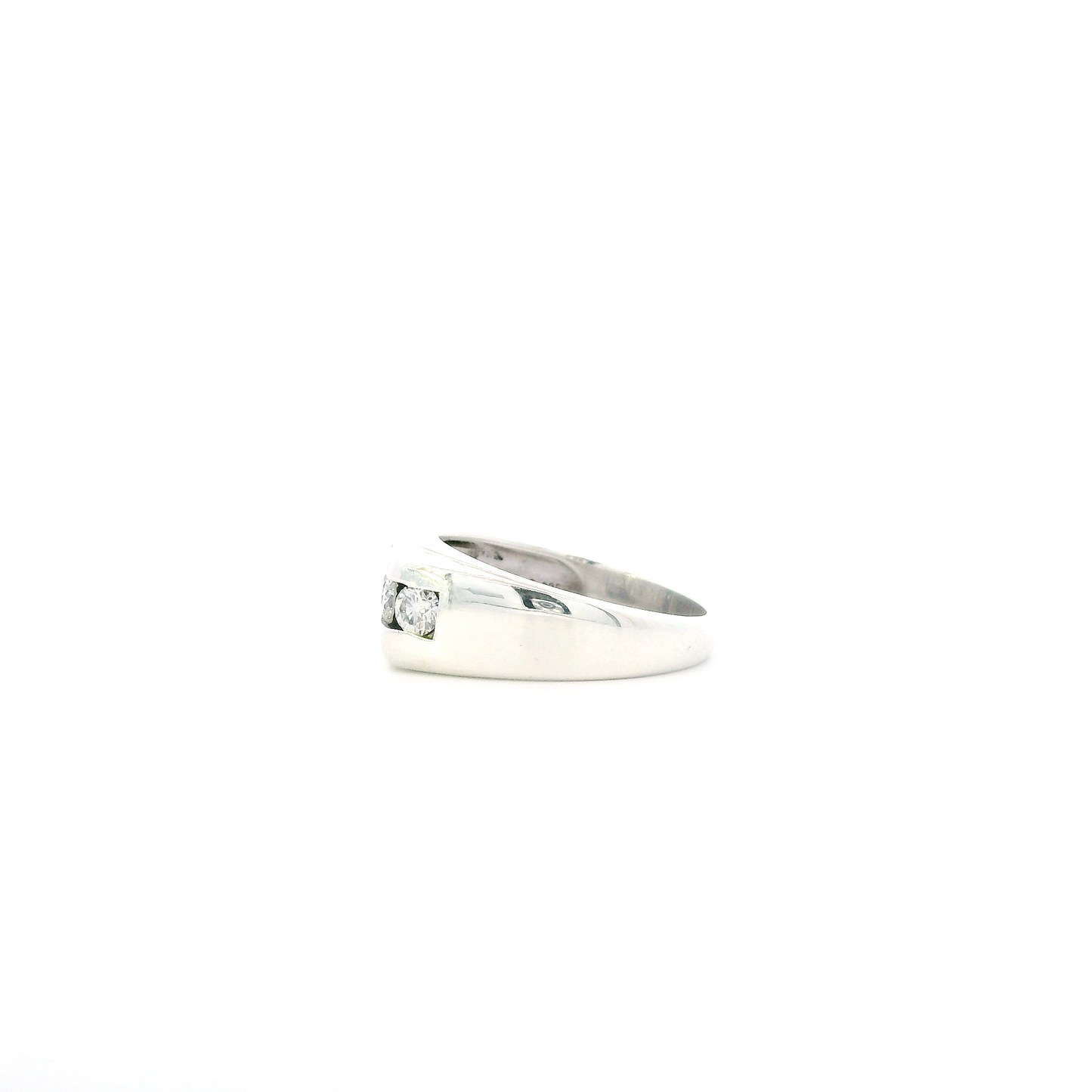 Silver Moissanite Mens Ring