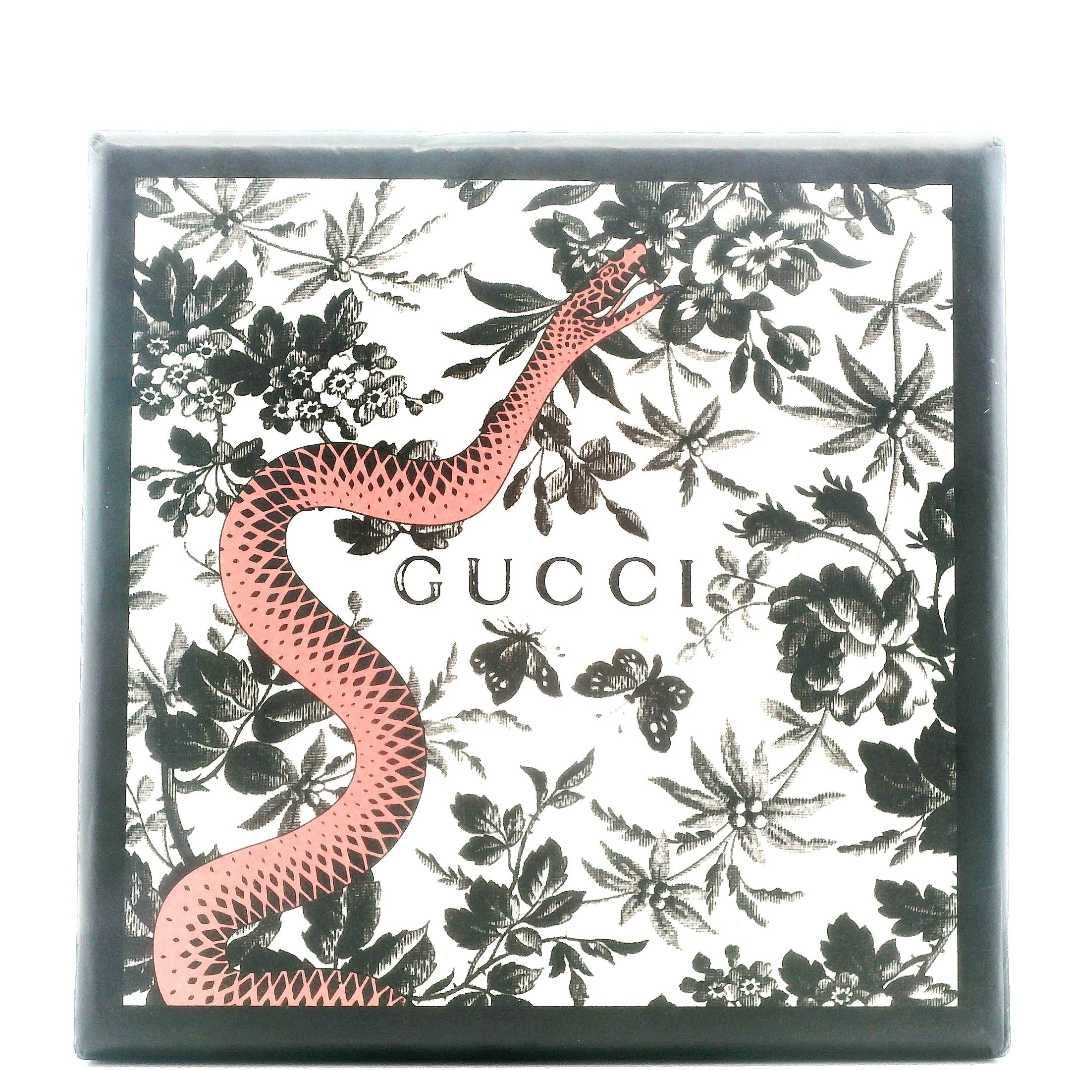 Gucci Sterling Silver 17' Cable Link Stars, Butterflies, And Hearts Necklace With Original Box And Pouch