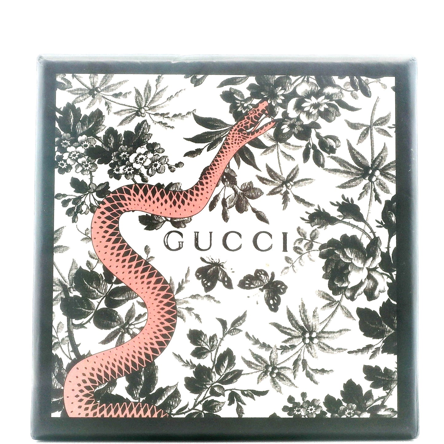 Gucci Sterling Silver 17' Cable Link Stars, Butterflies, And Hearts Necklace With Original Box And Pouch