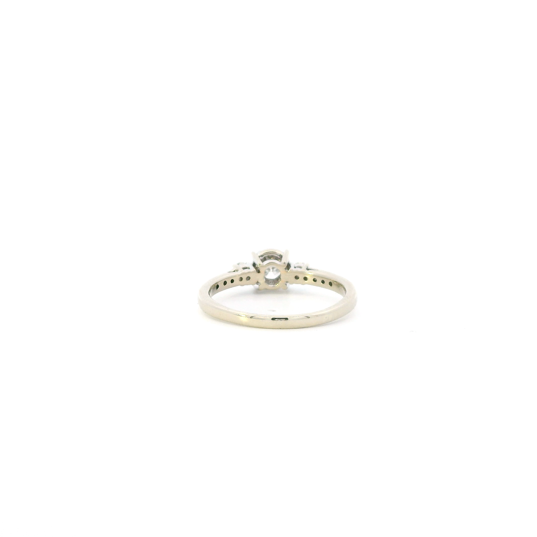 14K White Gold Diamond Womens Ring - 0.46ct