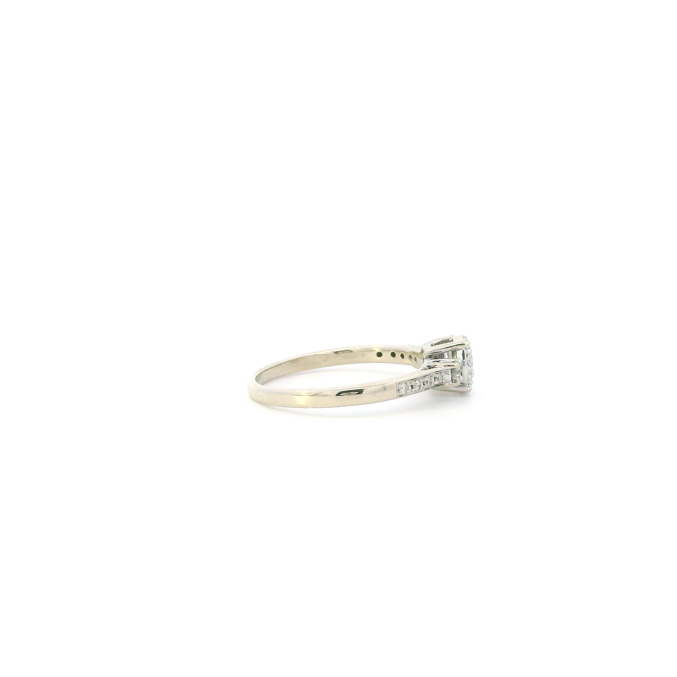 14K White Gold Diamond Womens Ring - 0.46ct