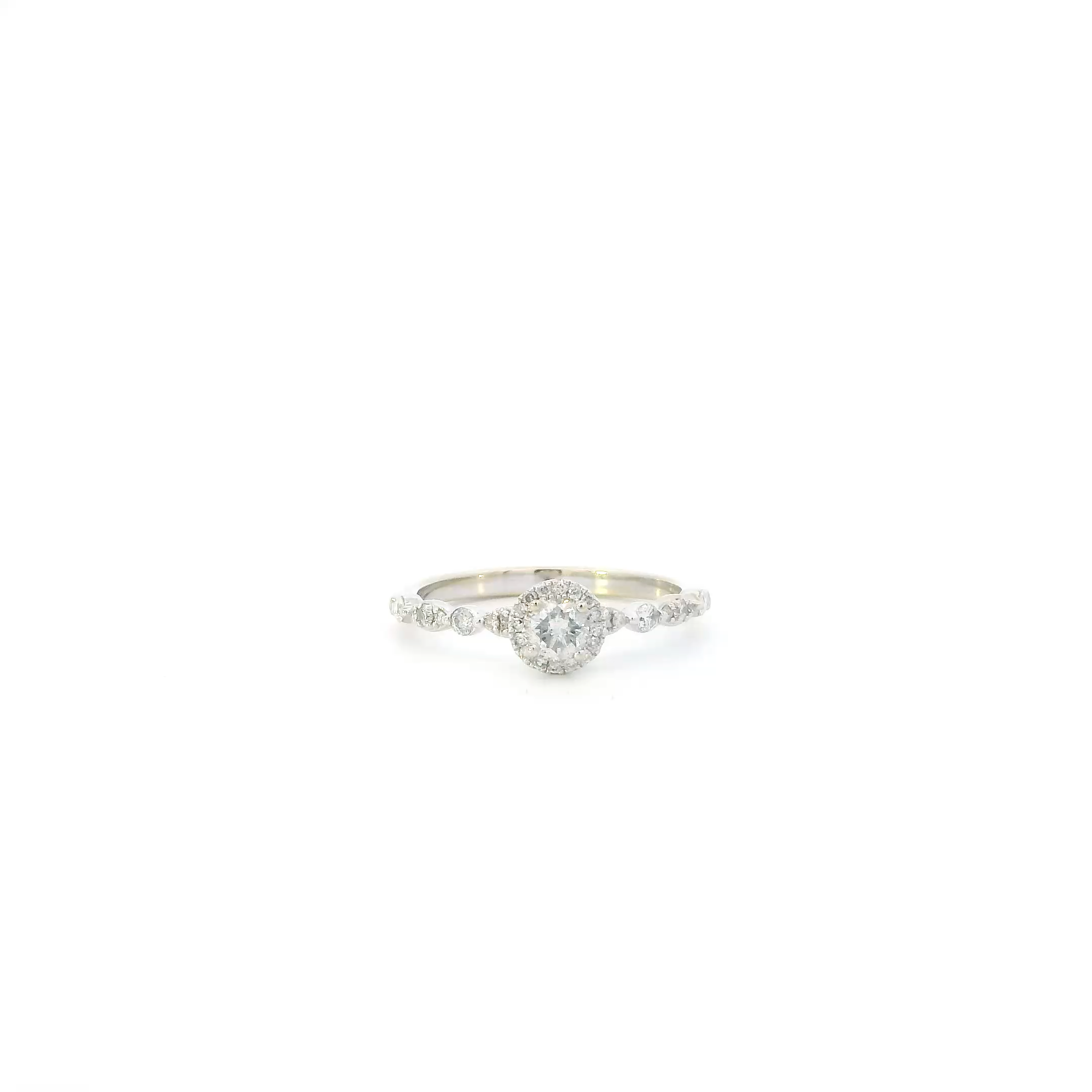 14K White Gold Diamond Womens Ring - 0.40ct