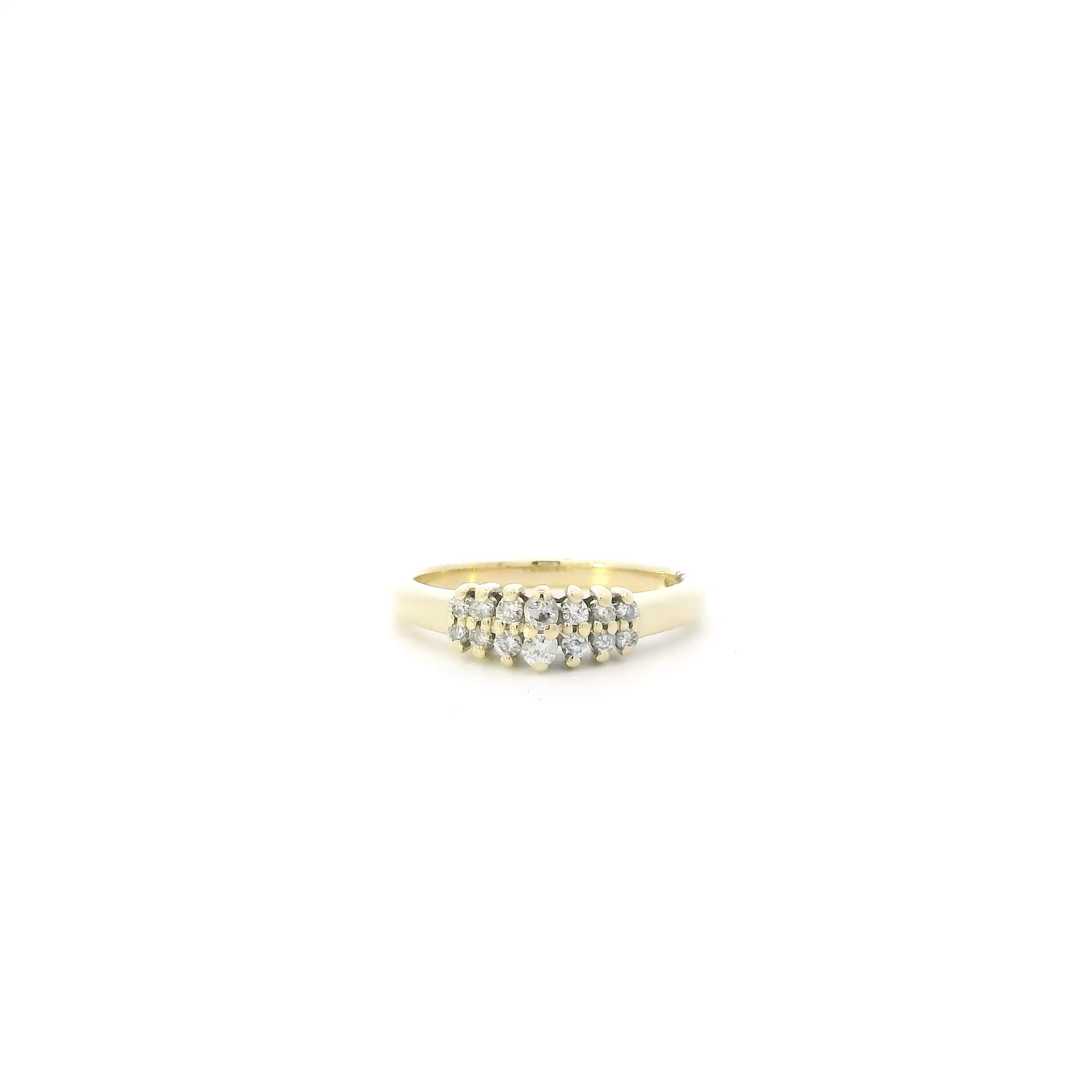14K Yellow Gold Diamond Womens Ring - 0.24ct