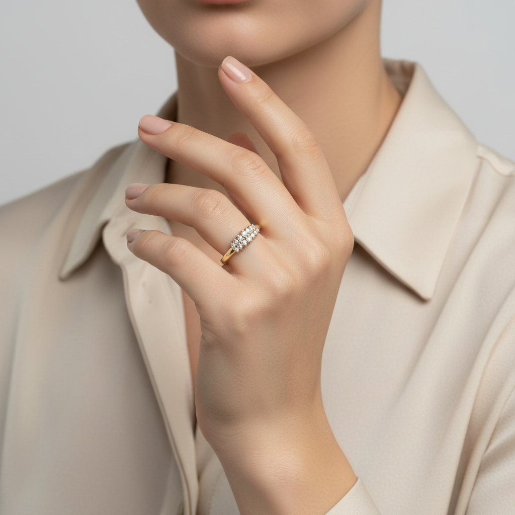 14K Yellow Gold Diamond Womens Ring - 0.24ct