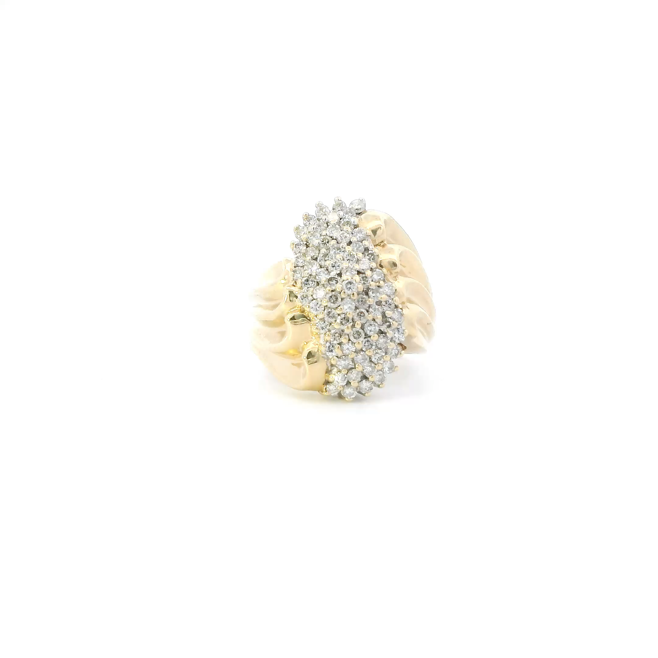 10K Yellow Gold Diamond Womens Ring - 0.82ct