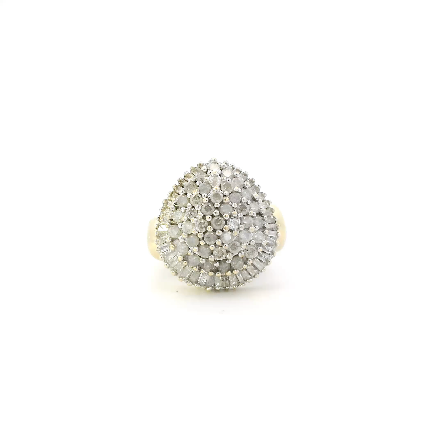 10K Yellow Gold Diamond Womens Ring - 1.59ct