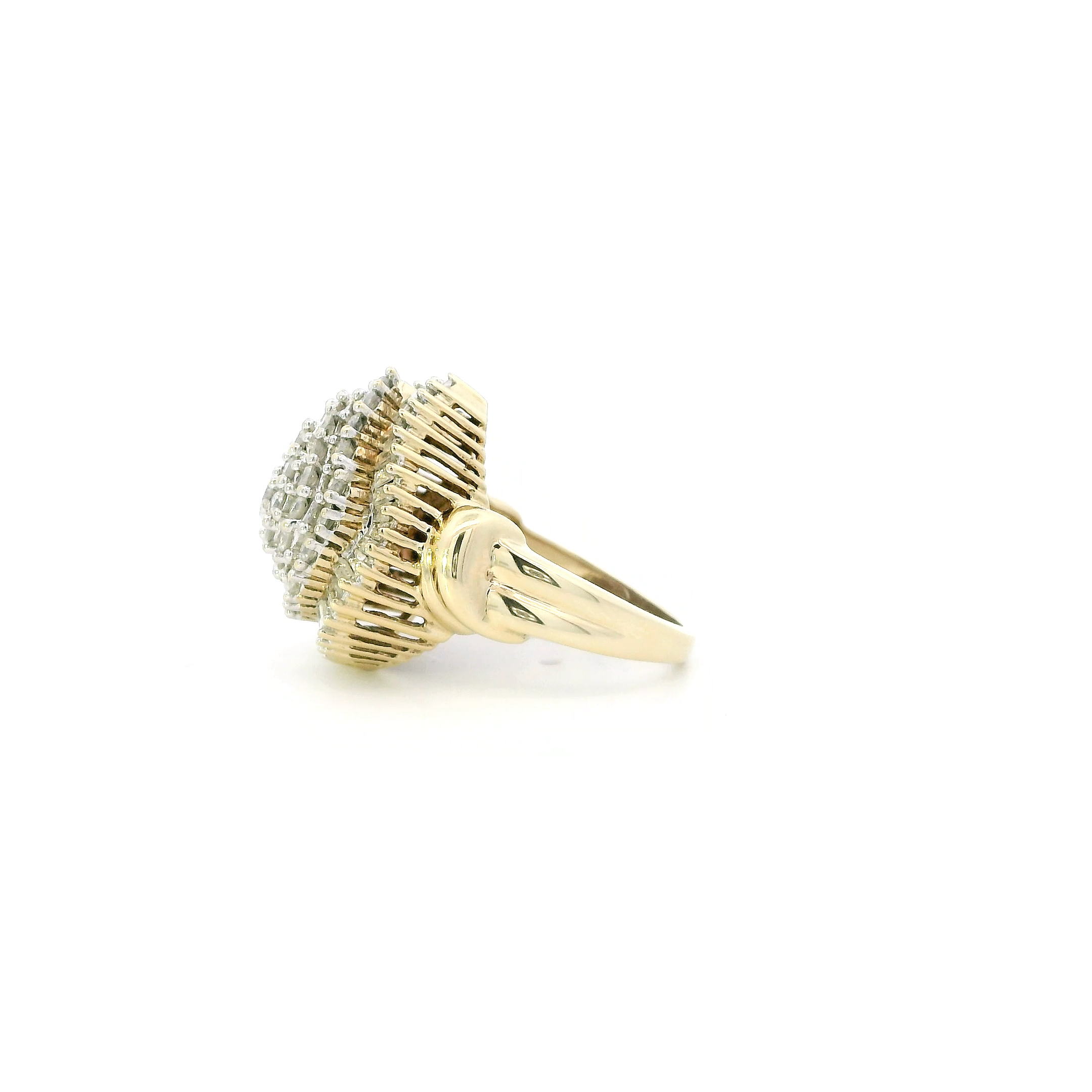 10K Yellow Gold Diamond Womens Ring - 1.59ct