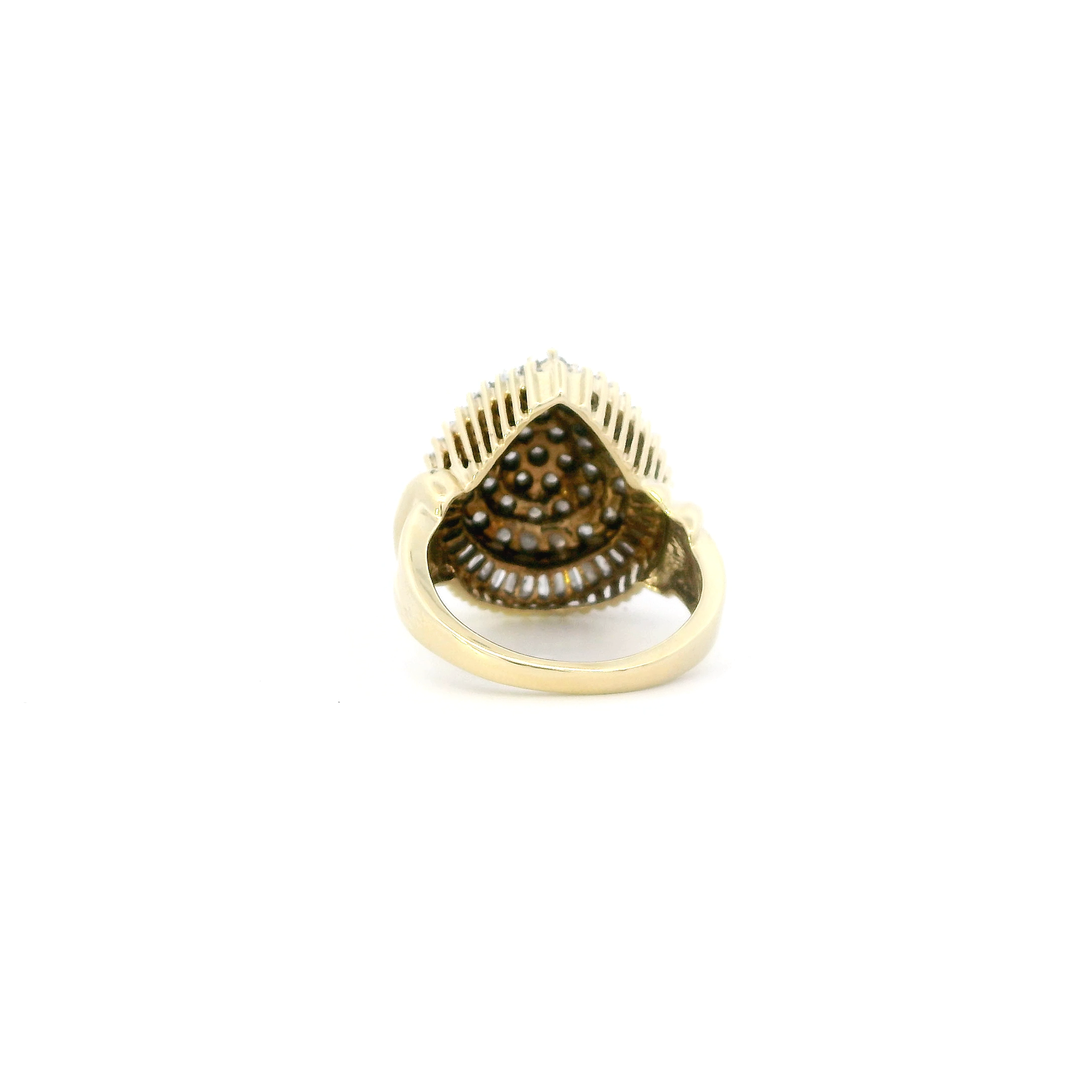 10K Yellow Gold Diamond Womens Ring - 1.59ct