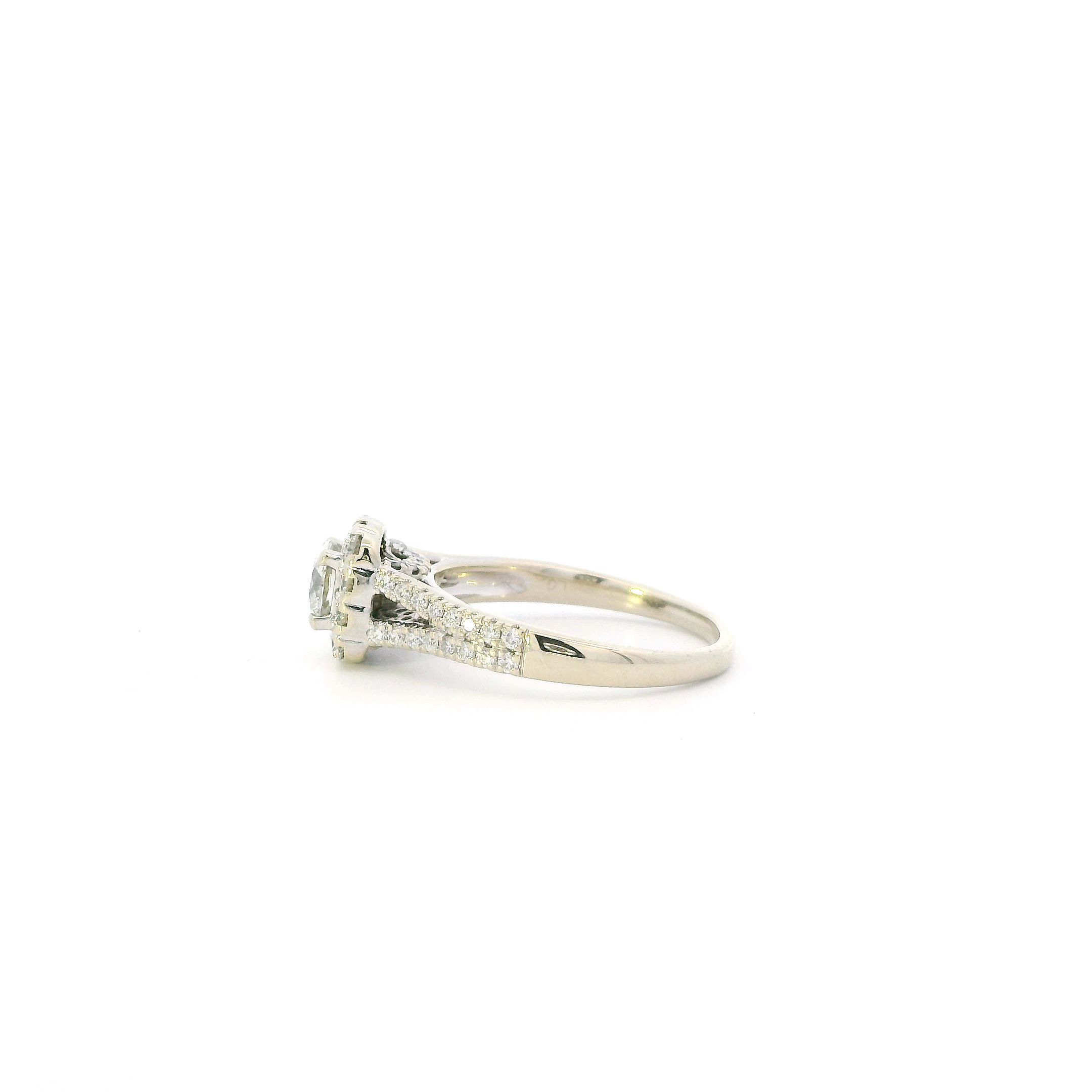 14K White Gold Lab Grown Diamond Womens Ring - 1.41ct