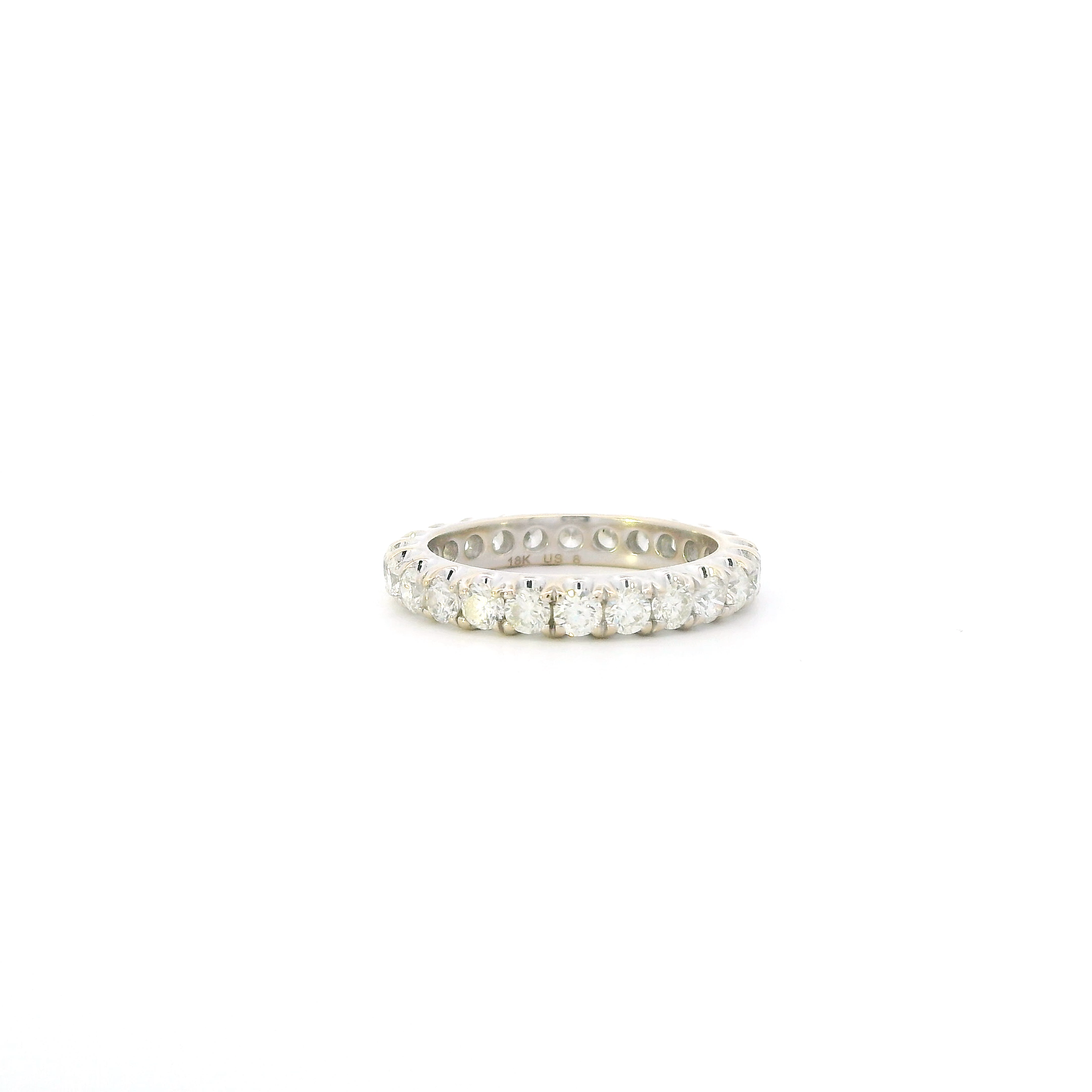 18K White Gold Diamond Eternity Band - 1.96ct