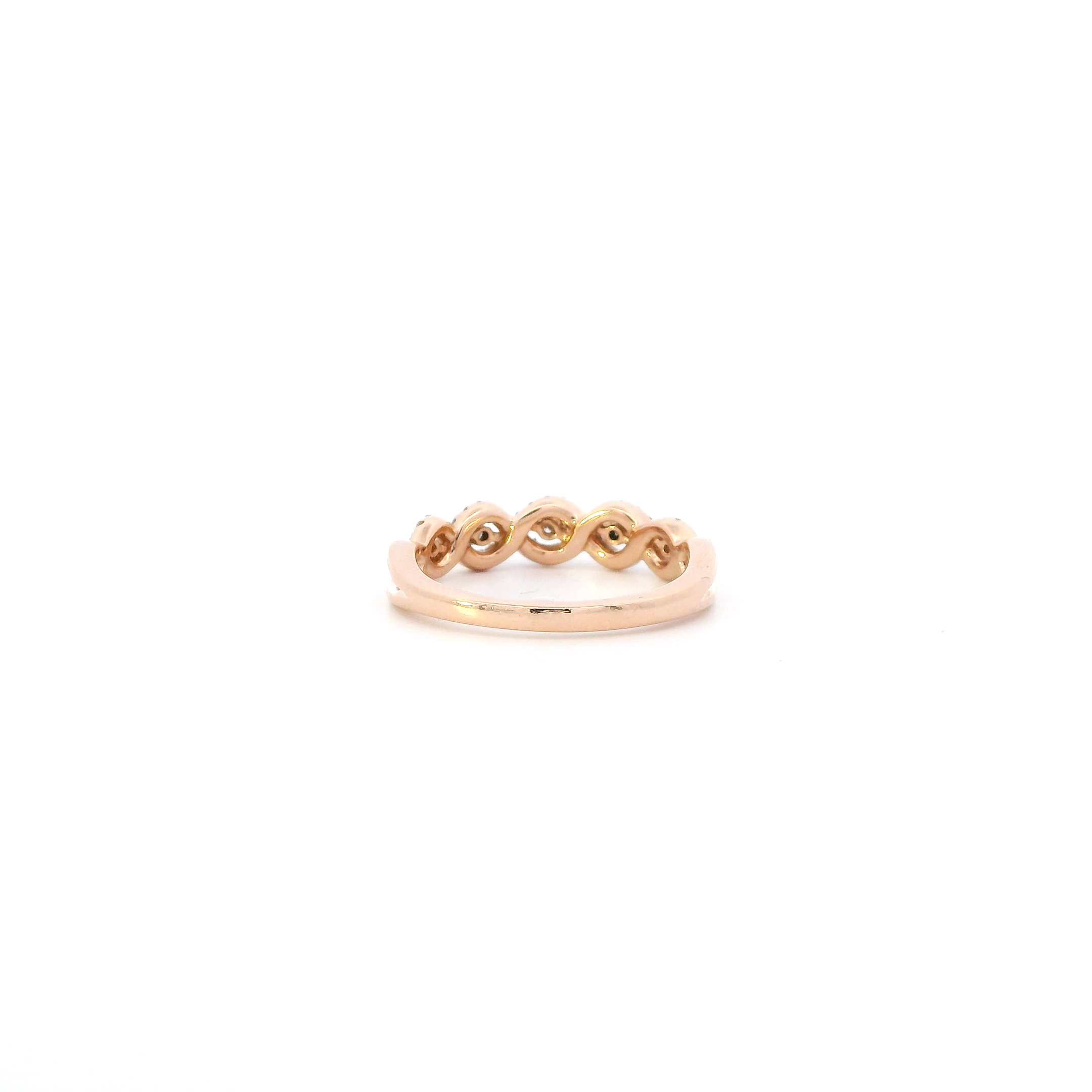 14K Rose Gold Diamond Womens Ring - 0.25ct