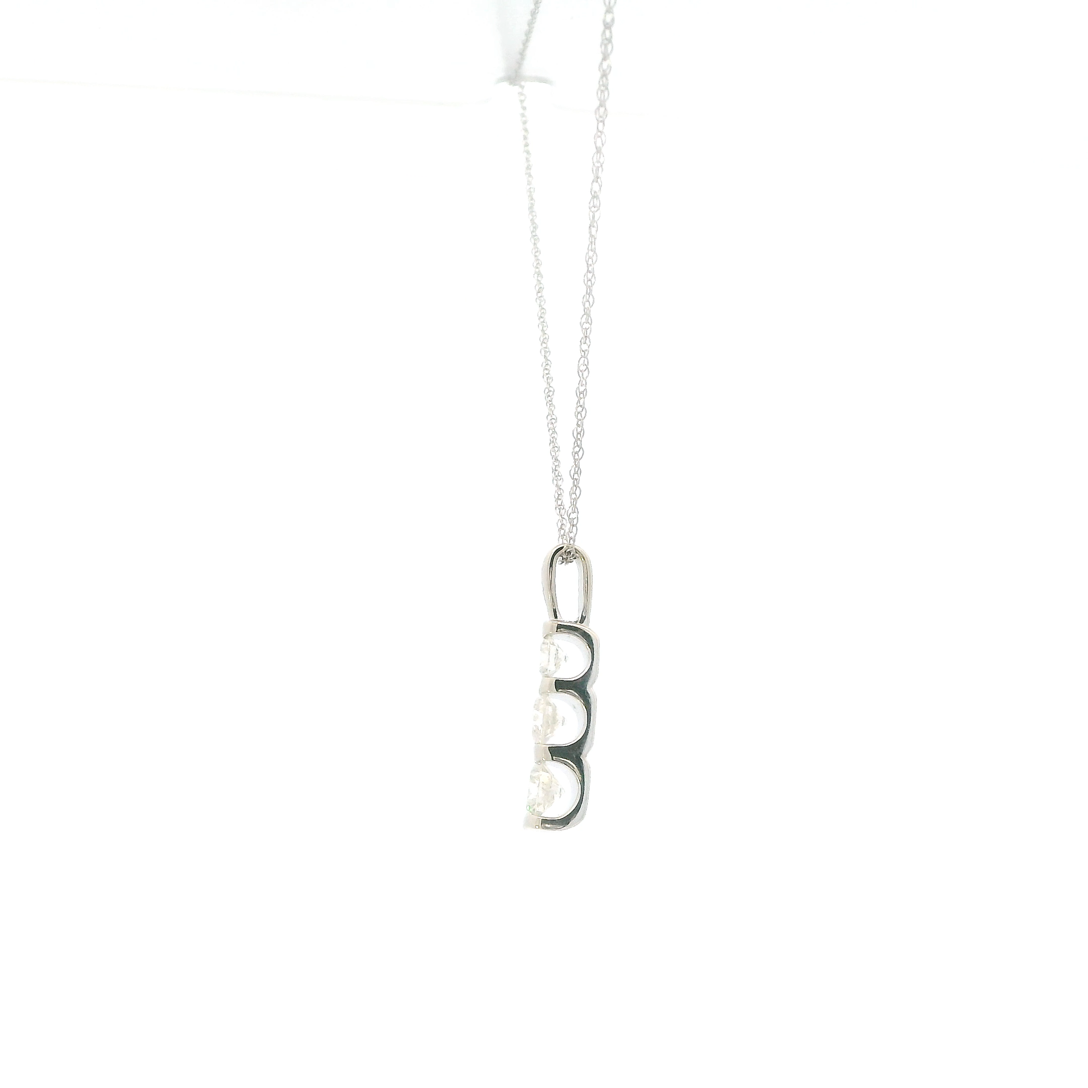 14K White Gold Diamond & 18