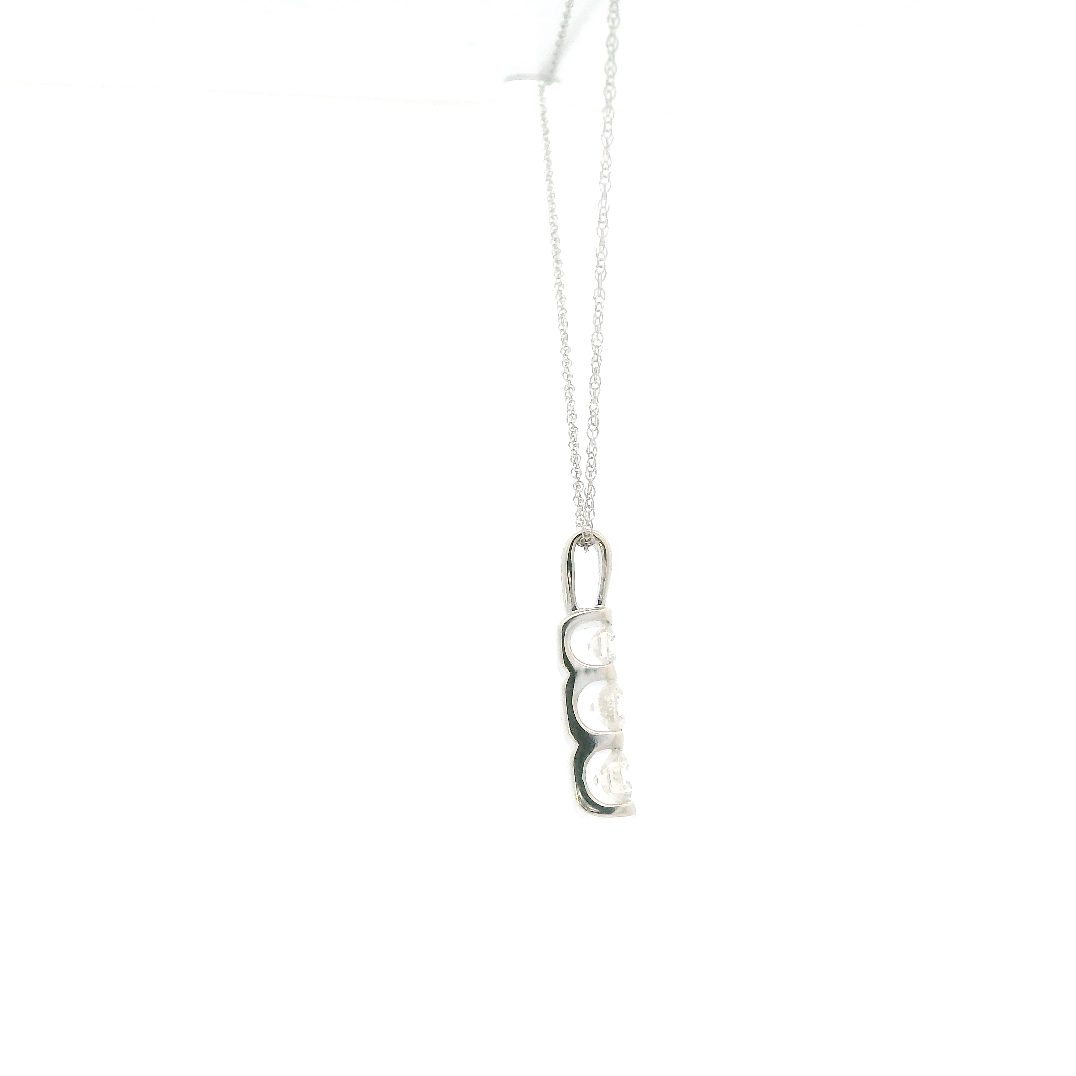 14K White Gold Diamond & 18