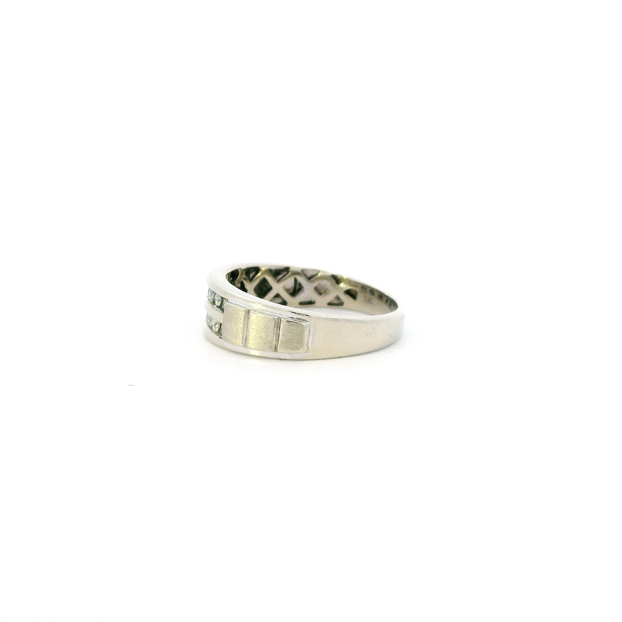 14K White Gold Diamond Mens Ring - 0.30ct