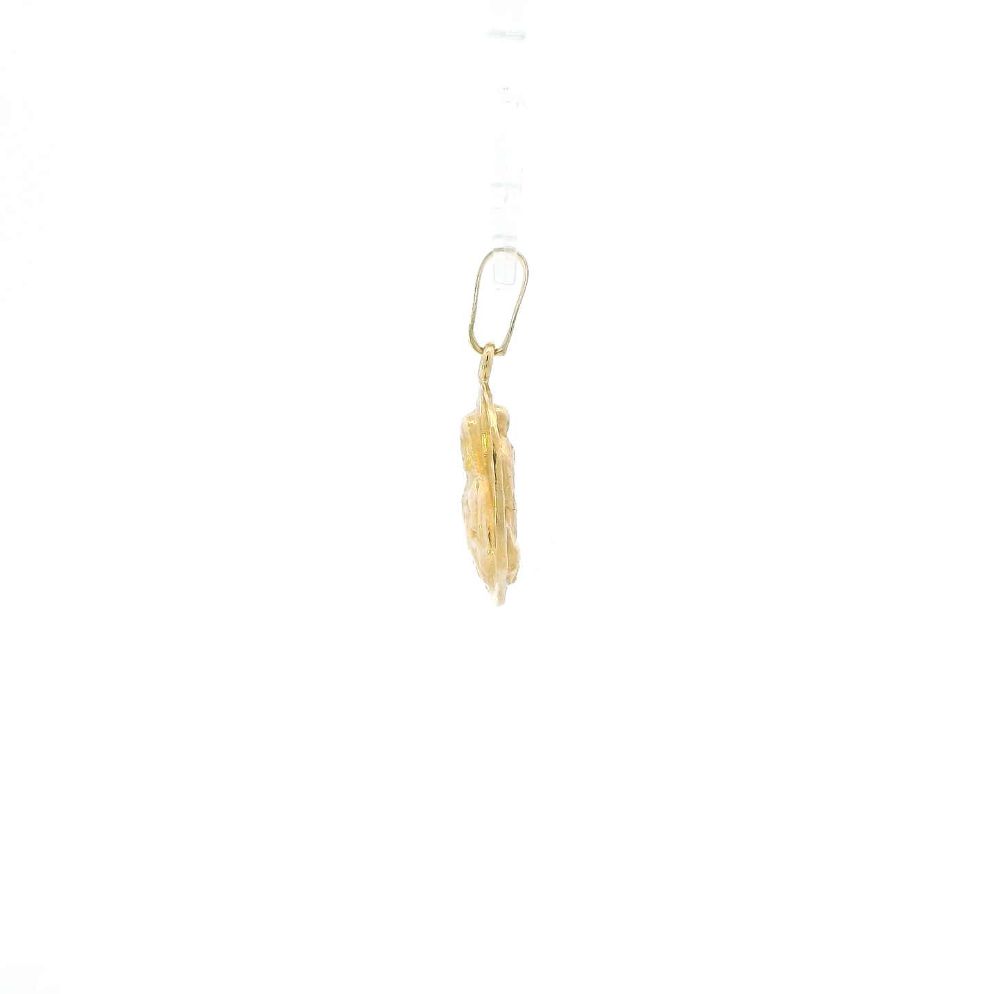 14K Yellow Gold Oval Double Sided Religious Pendant