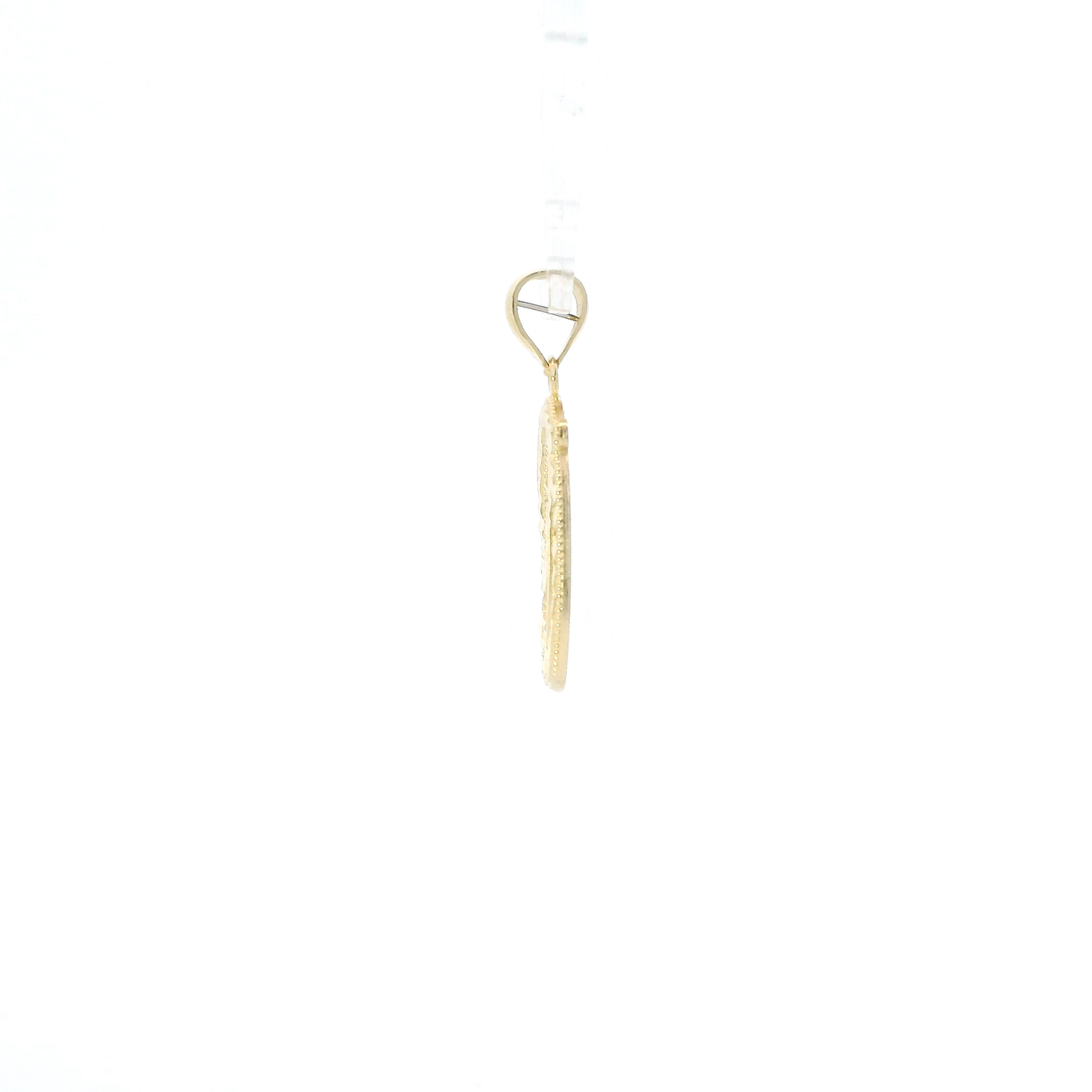 14K Yellow Gold Diamond Cut Letter "D" Pendant