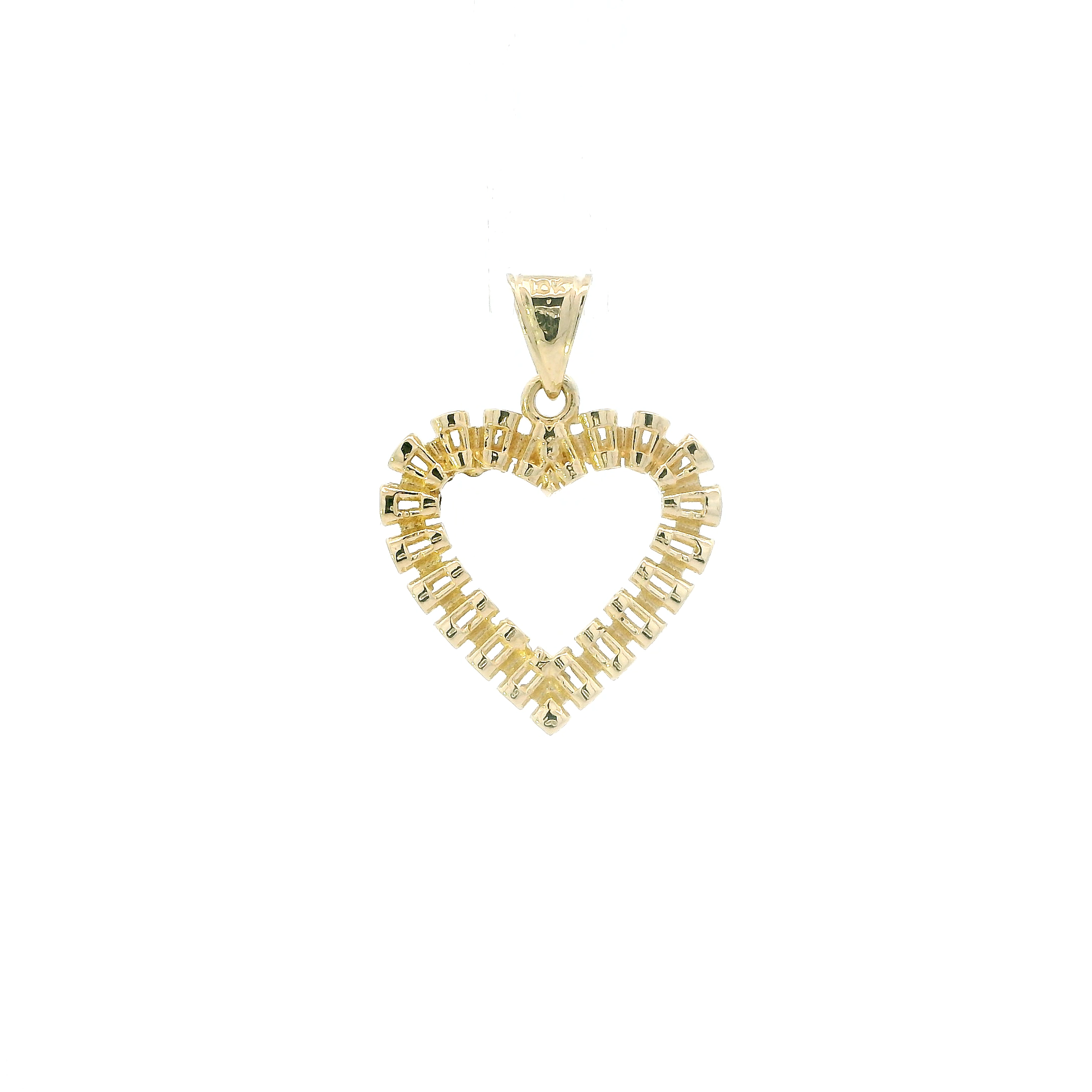 10K Yellow Gold Rolex Heart Pendant