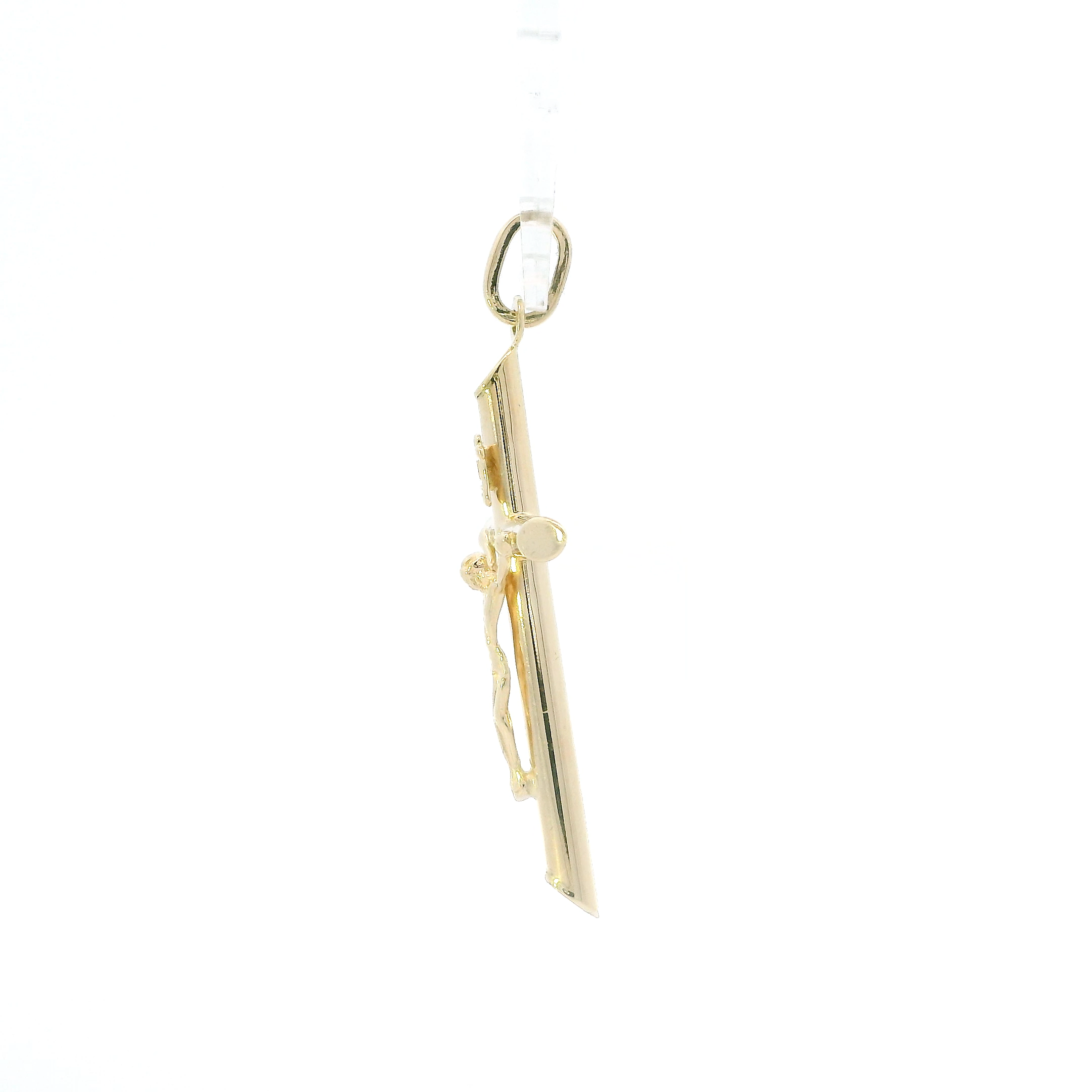 14K Yellow Gold Crucifix Pendant