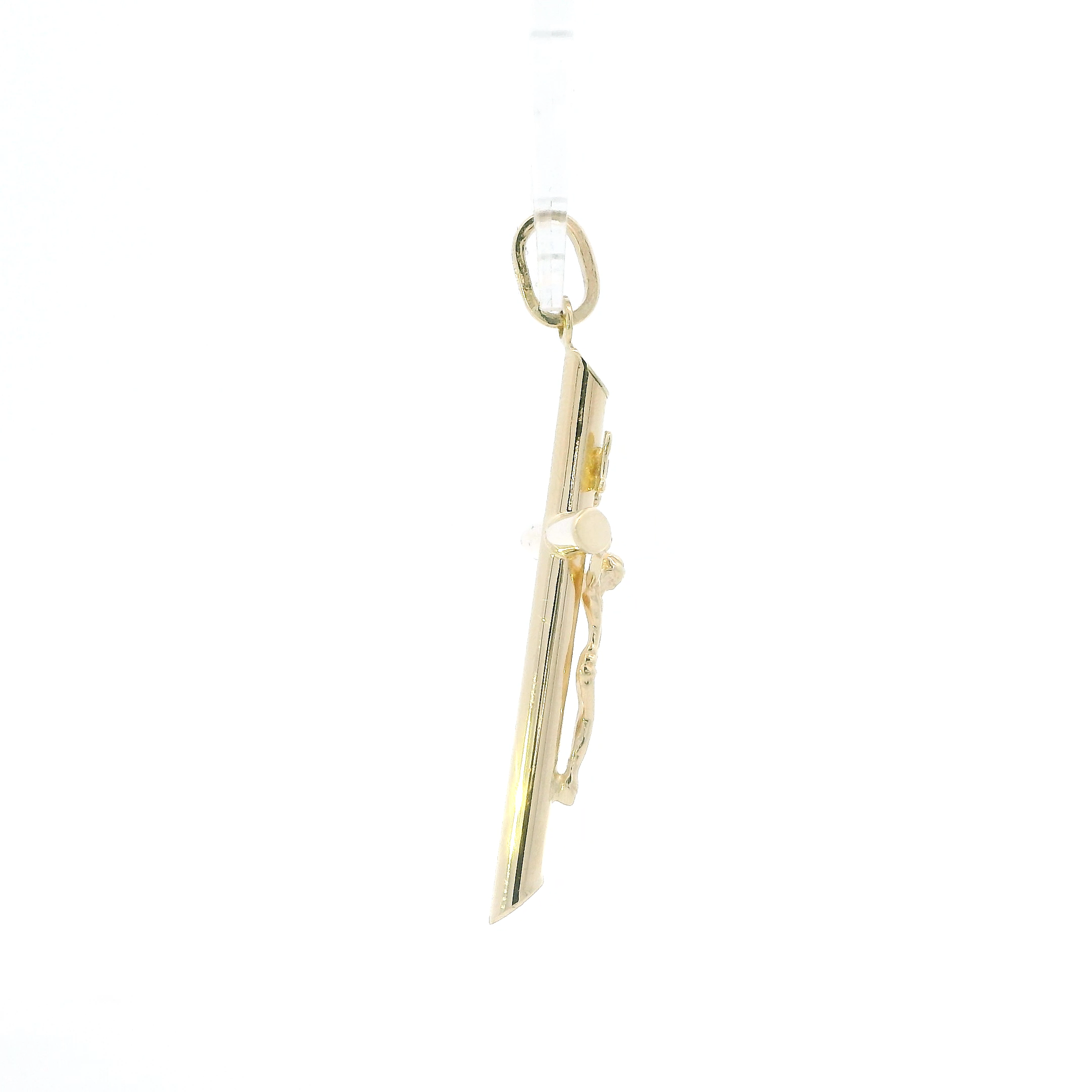 14K Yellow Gold Crucifix Pendant