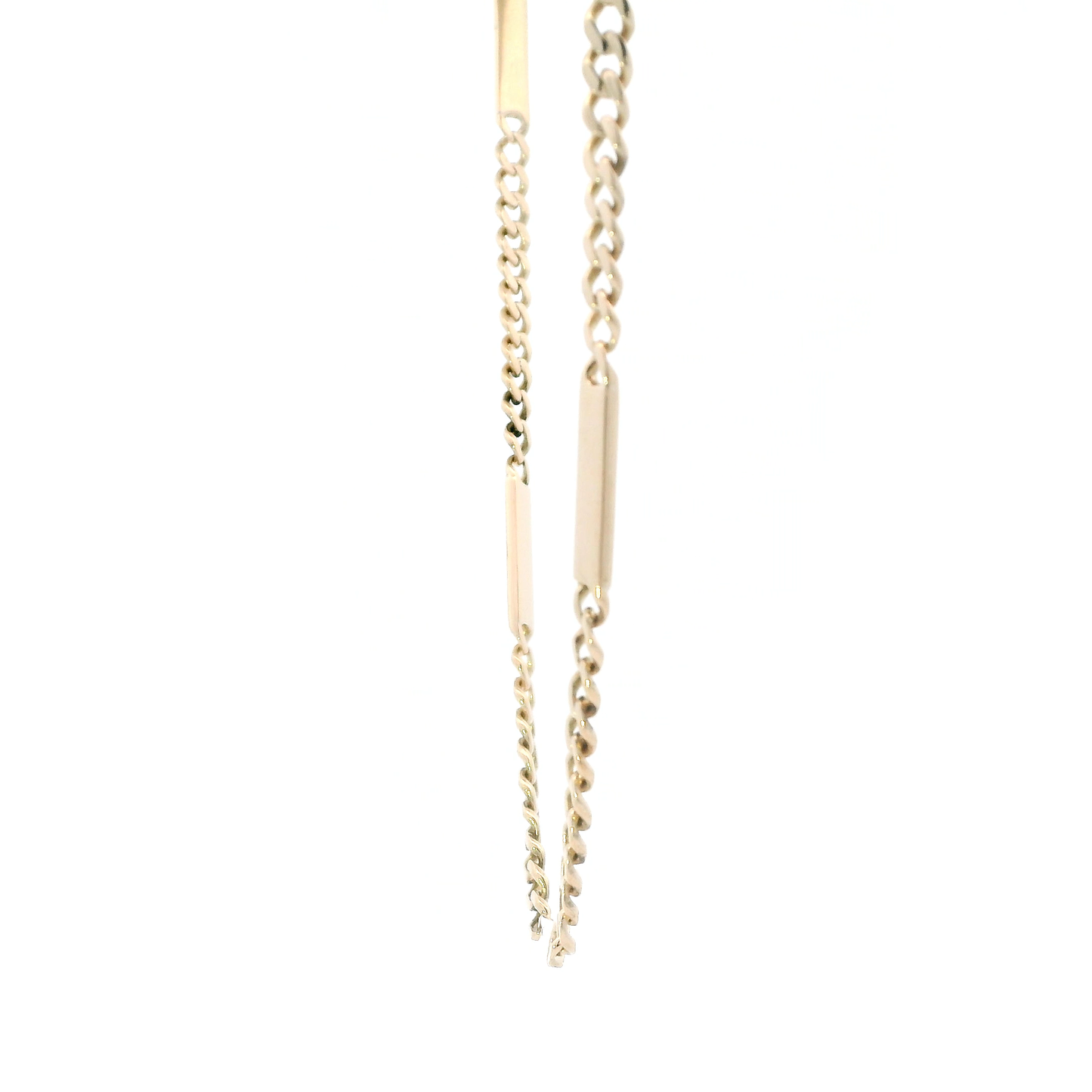 14K Yellow Gold 21" Bar/ Curb Chain