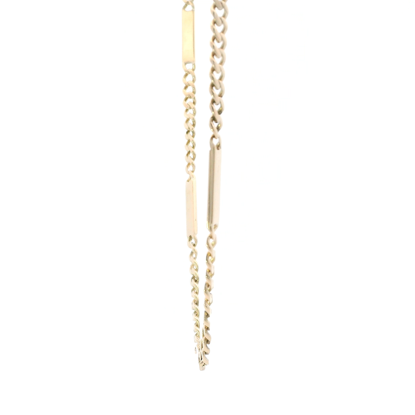 14K Yellow Gold 21" Bar/ Curb Chain