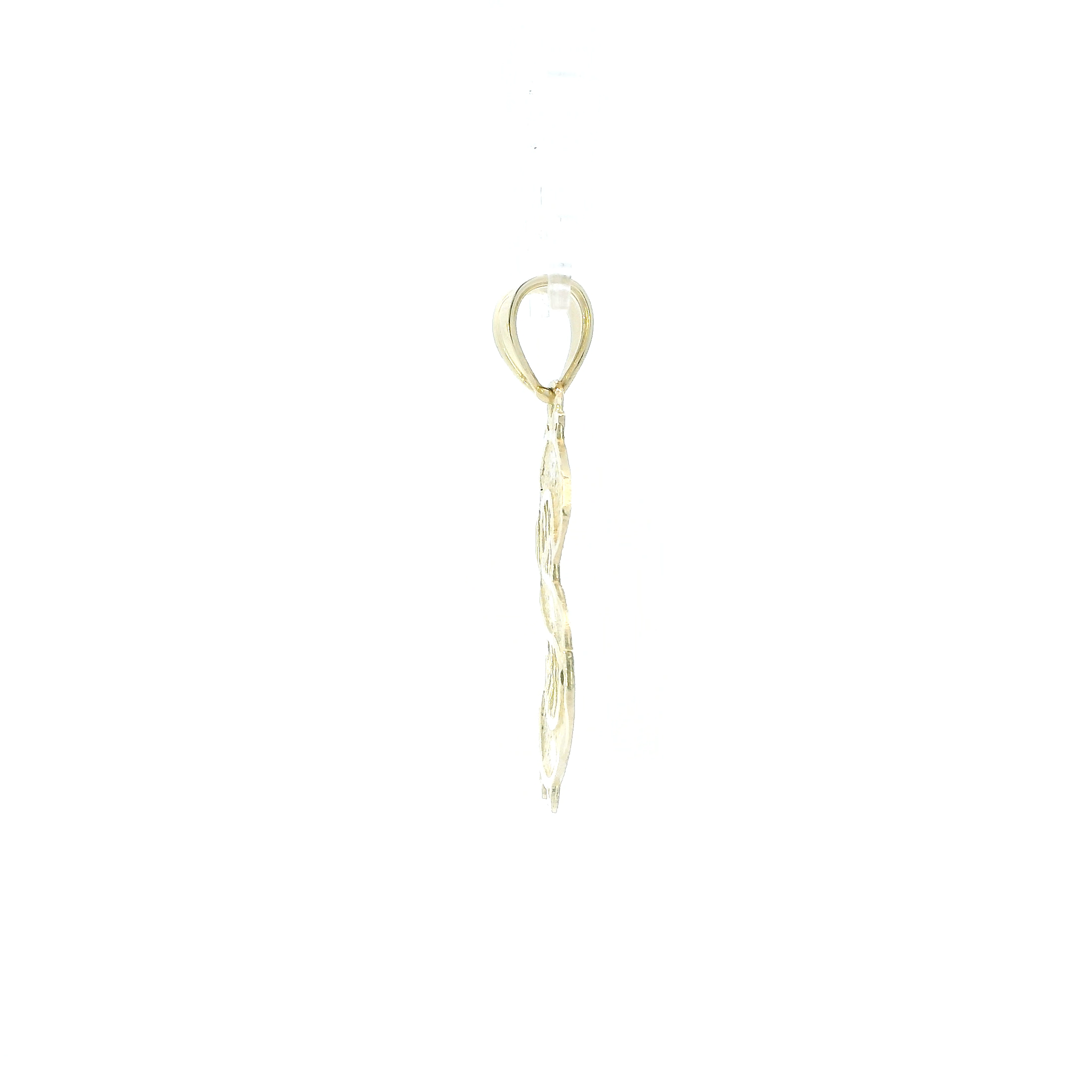 10K Yellow Gold Diamond Cut Money Pendant