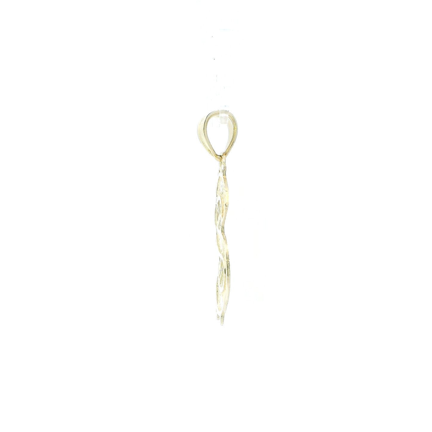 10K Yellow Gold Diamond Cut Money Pendant