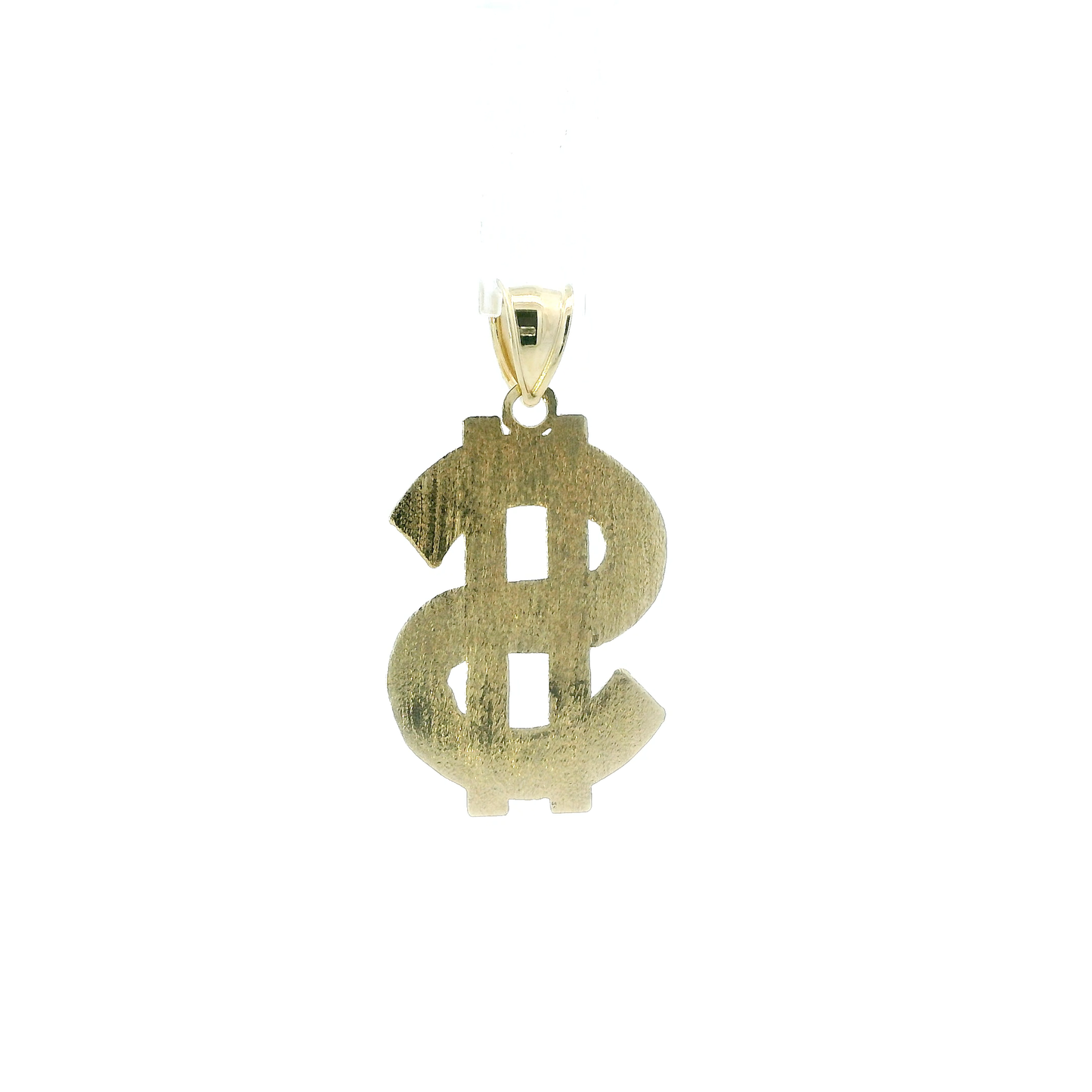 10K Yellow Gold Diamond Cut Money Pendant