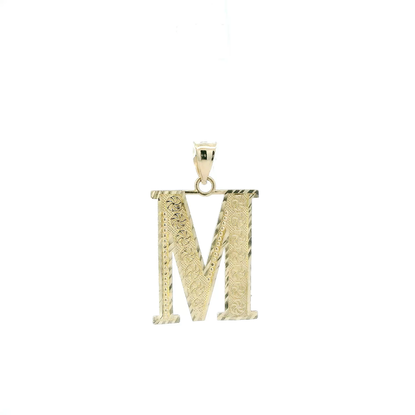 10K Yellow Gold Letter "M" Pendant