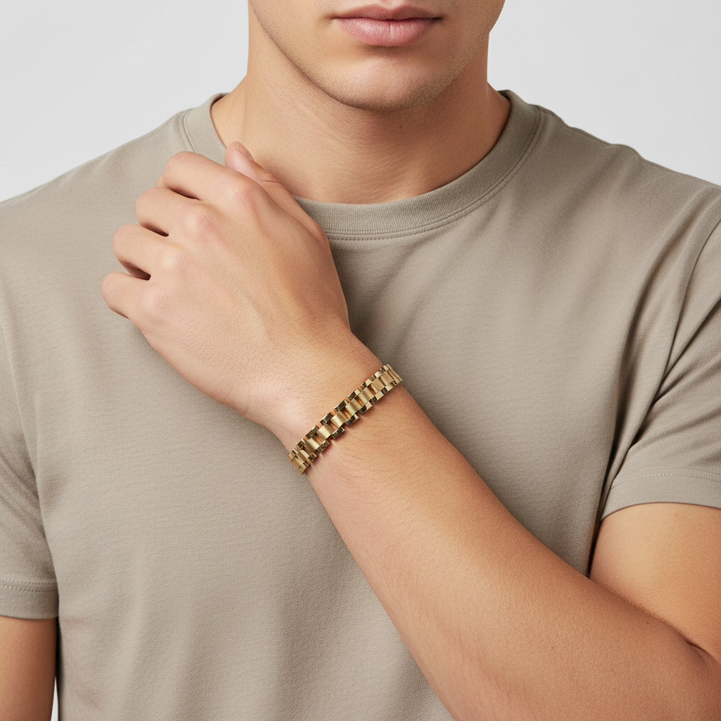10K Yellow Gold 7" Rolex Link Bracelet