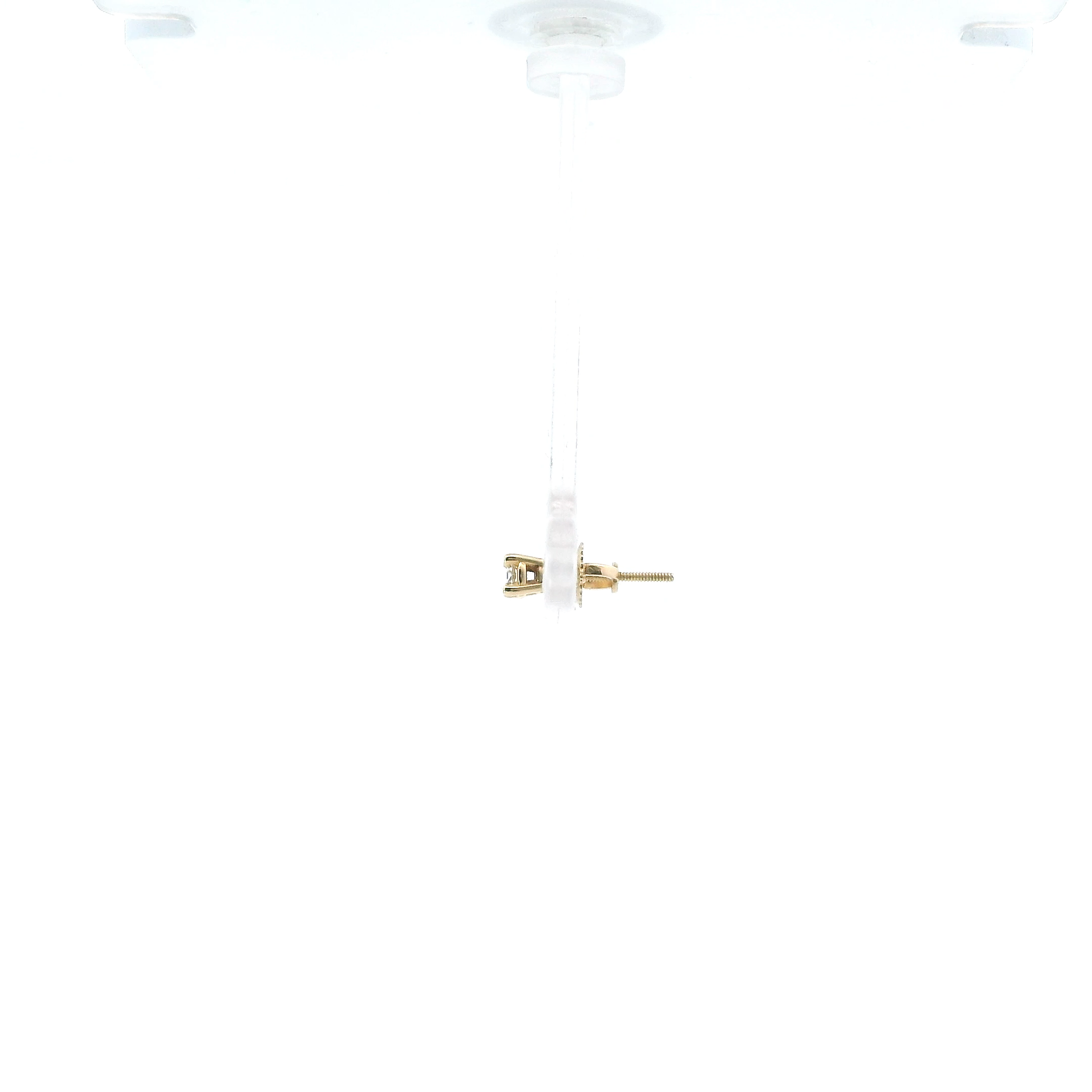 14K Yellow Gold Single Solitaire Earring - 0.15ct