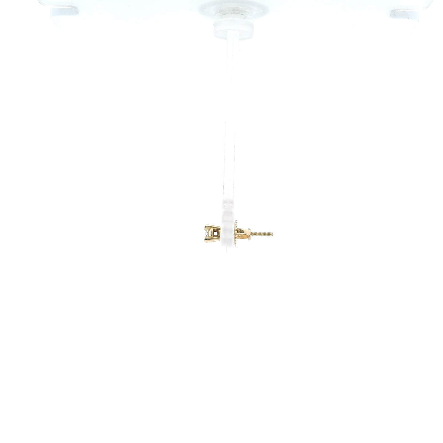 14K Yellow Gold Single Solitaire Earring - 0.15ct