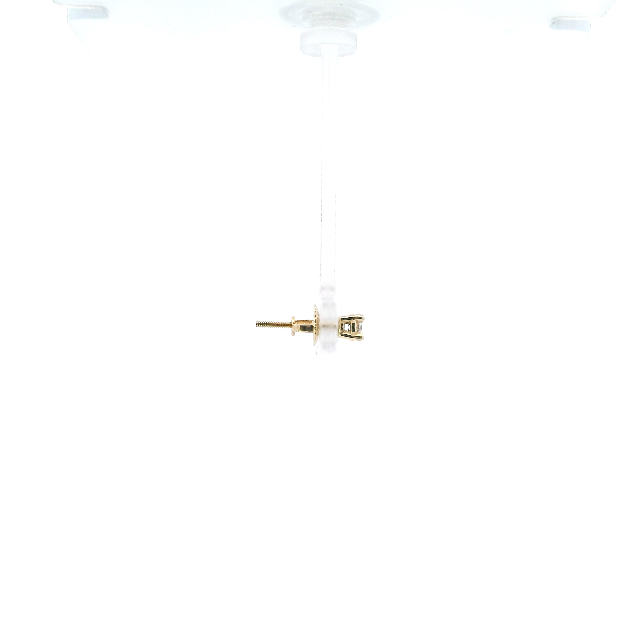 14K Yellow Gold Single Solitaire Earring - 0.15ct