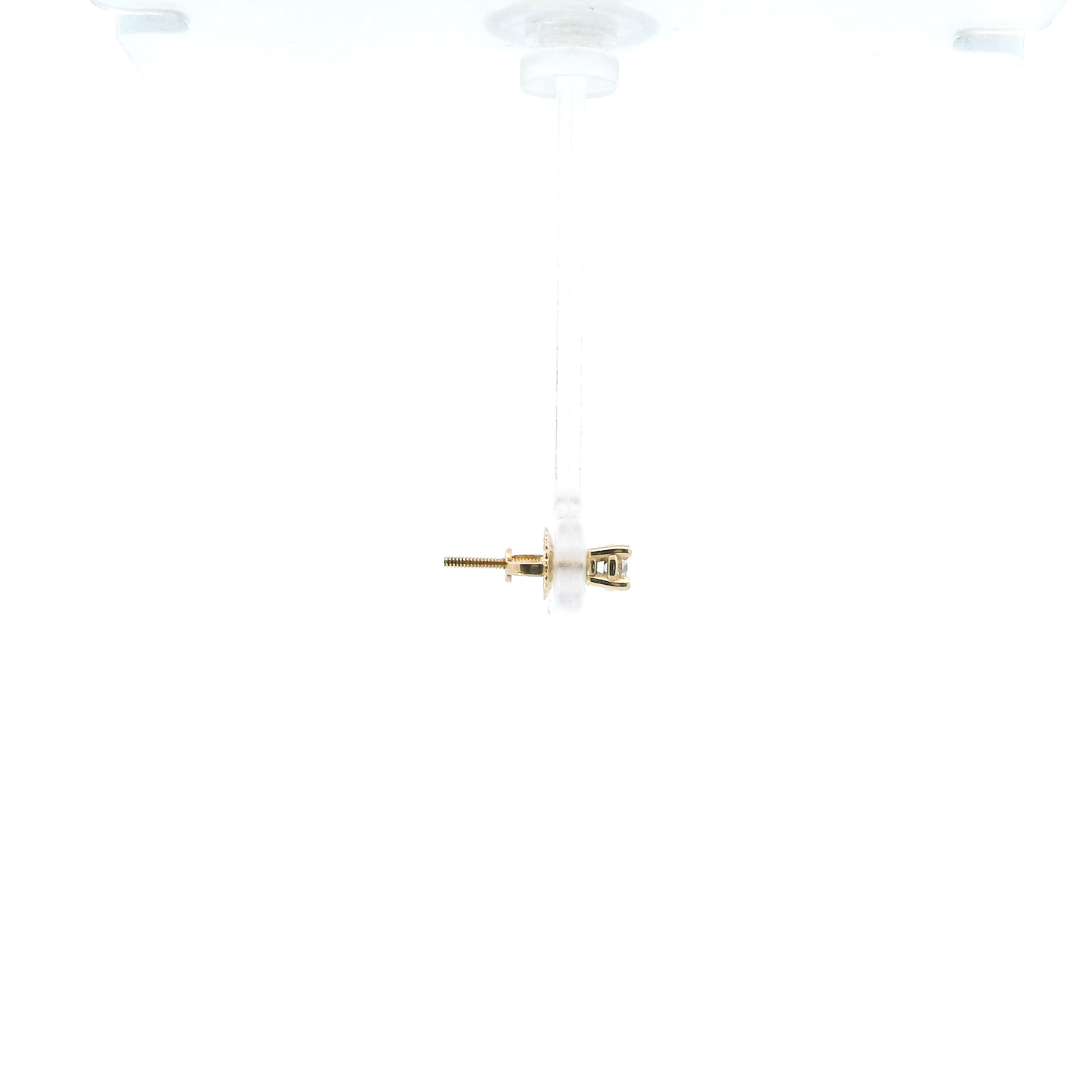 14K Yellow Gold Single Solitaire Earring - 0.15ct