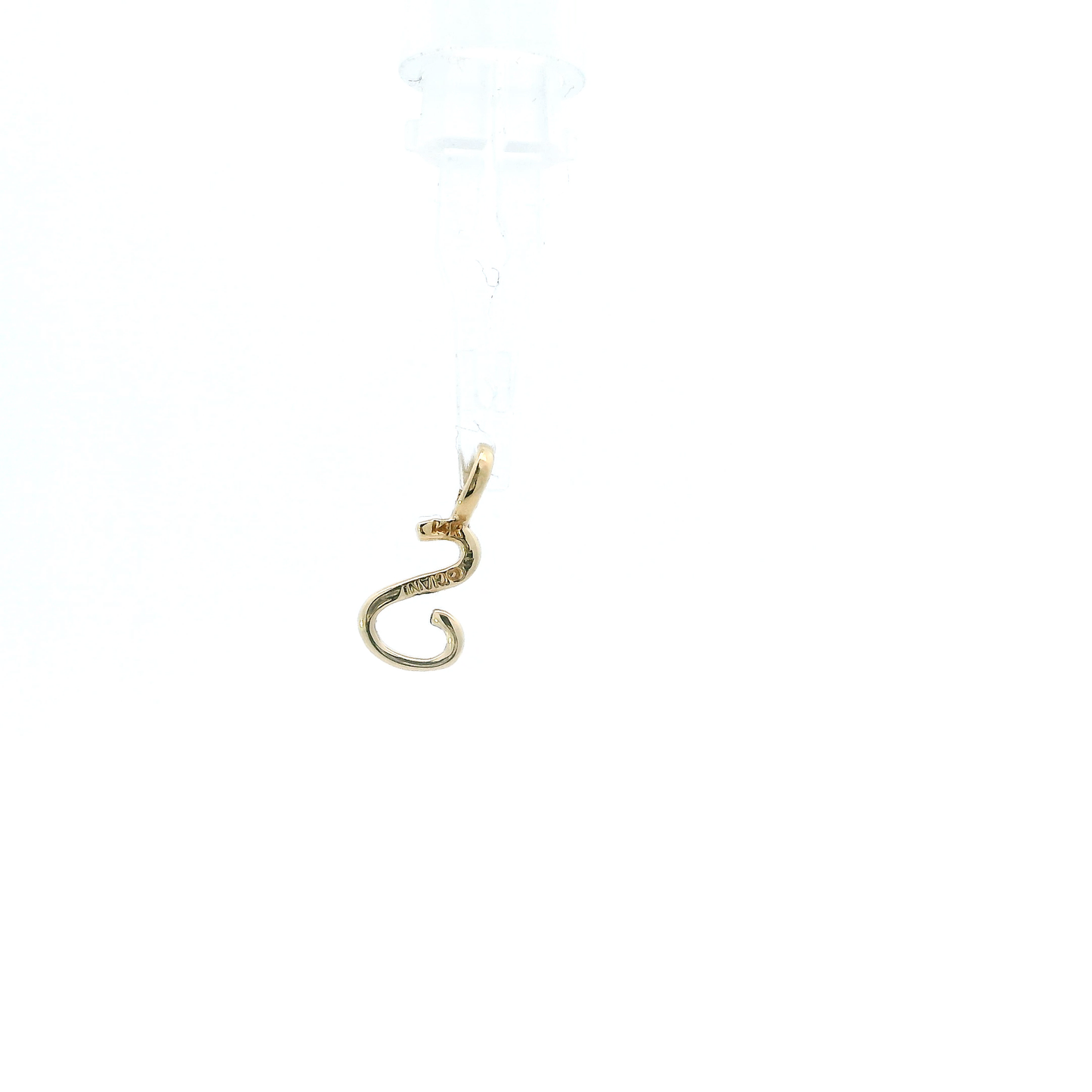 14K Yellow Gold Letter "S" Pendant