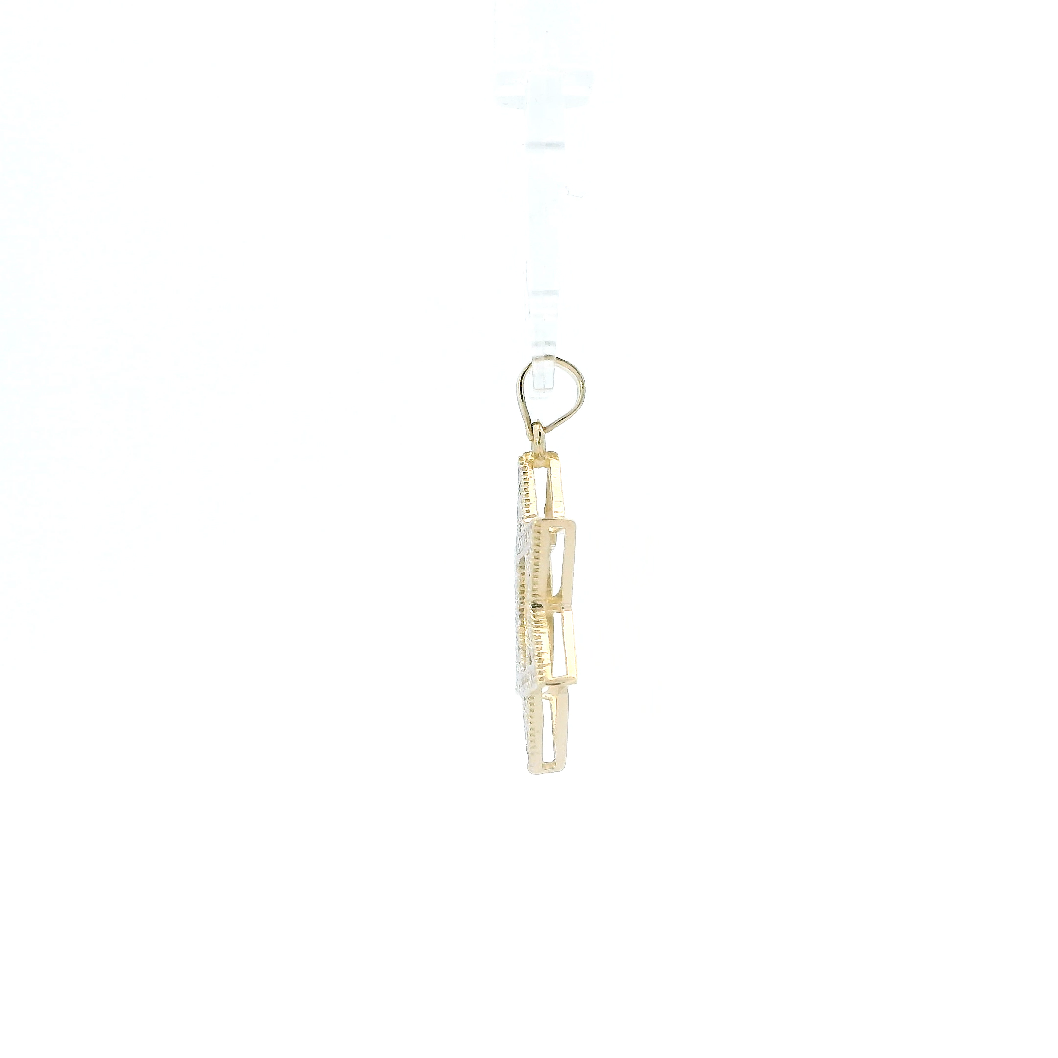 14K Yellow Gold Cz Star Of David Pendant