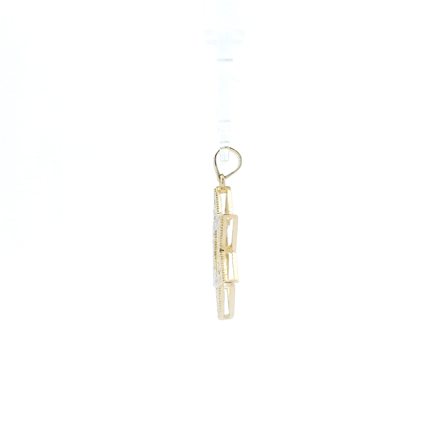 14K Yellow Gold Cz Star Of David Pendant