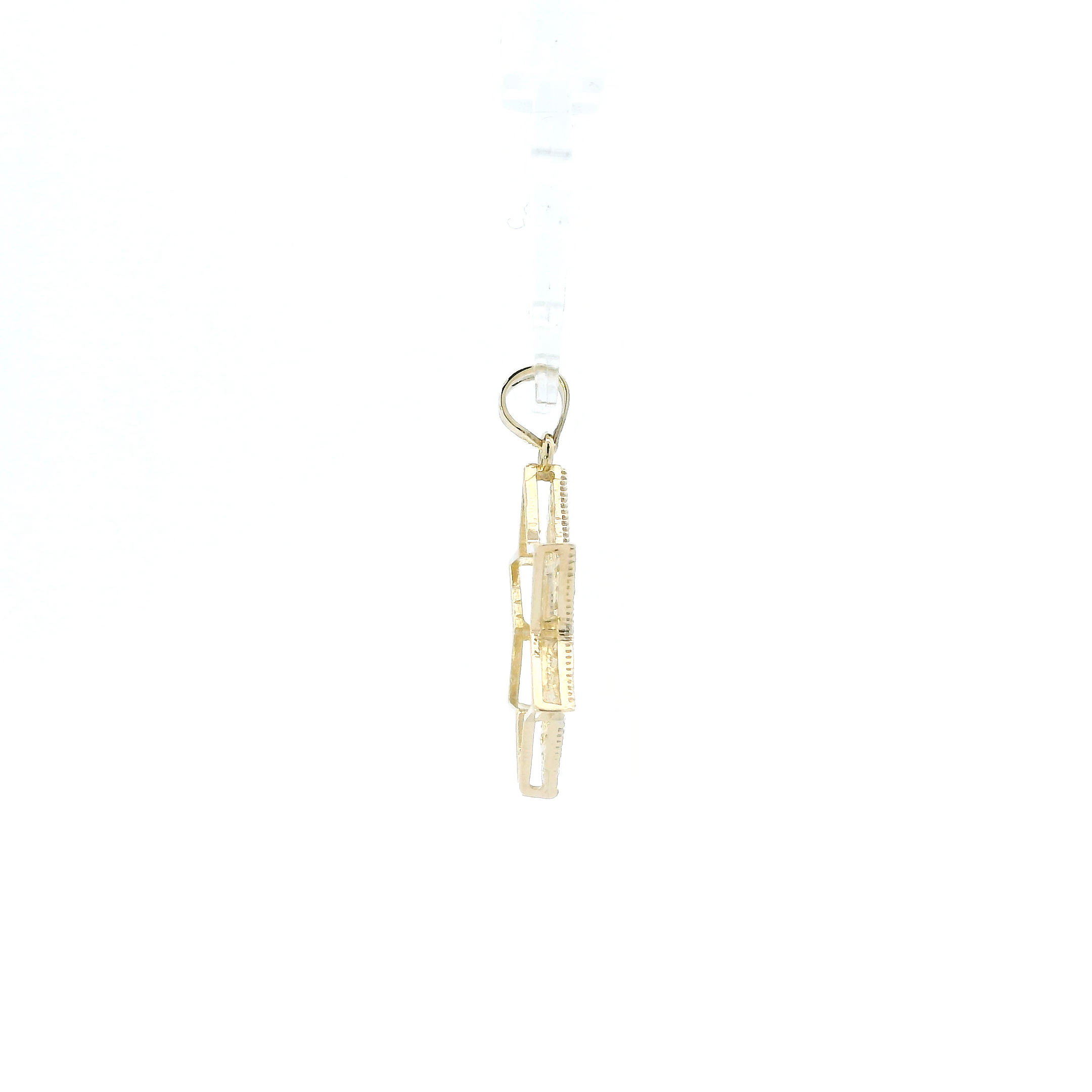 14K Yellow Gold Cz Star Of David Pendant