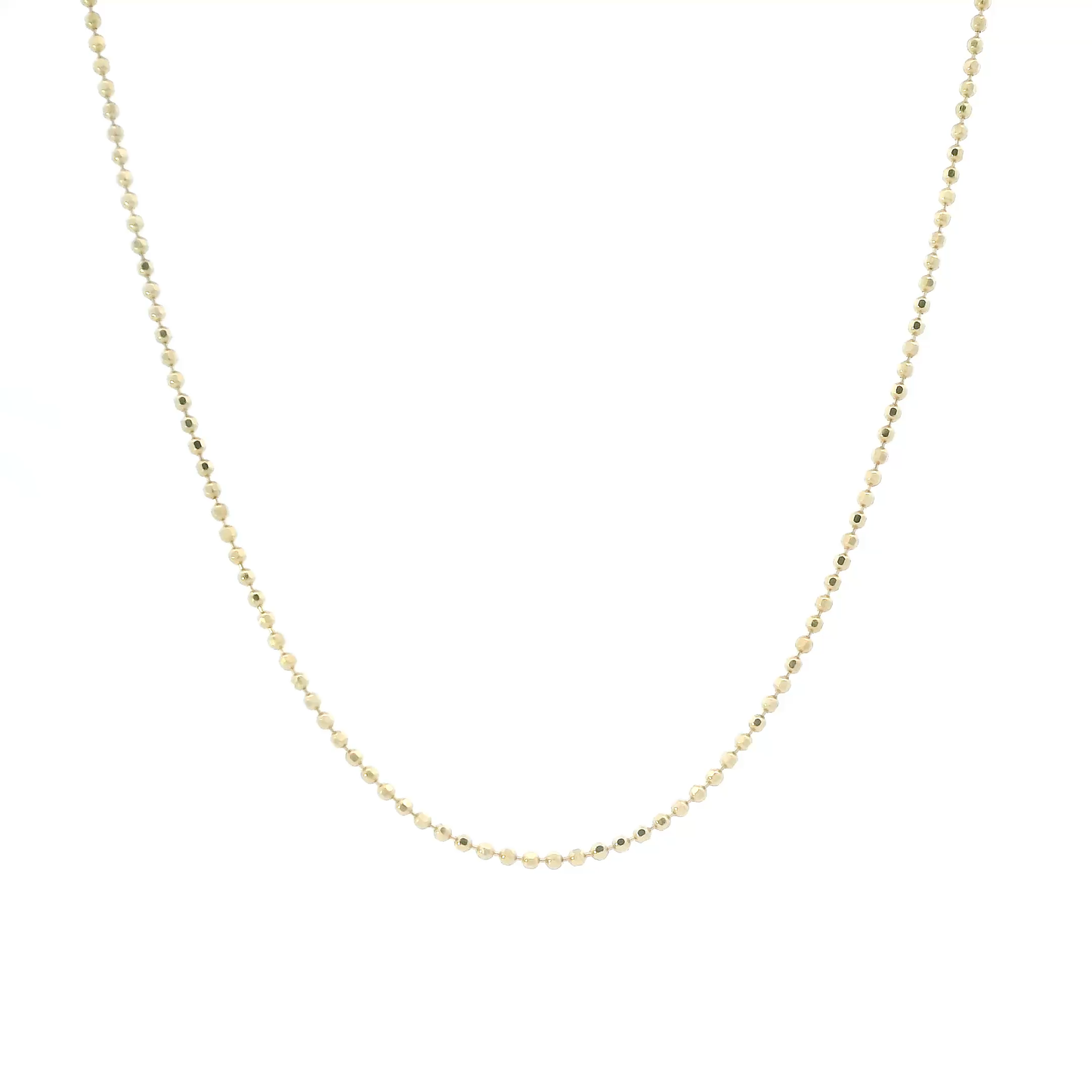 14K Yellow Gold 16" Beaded Chain