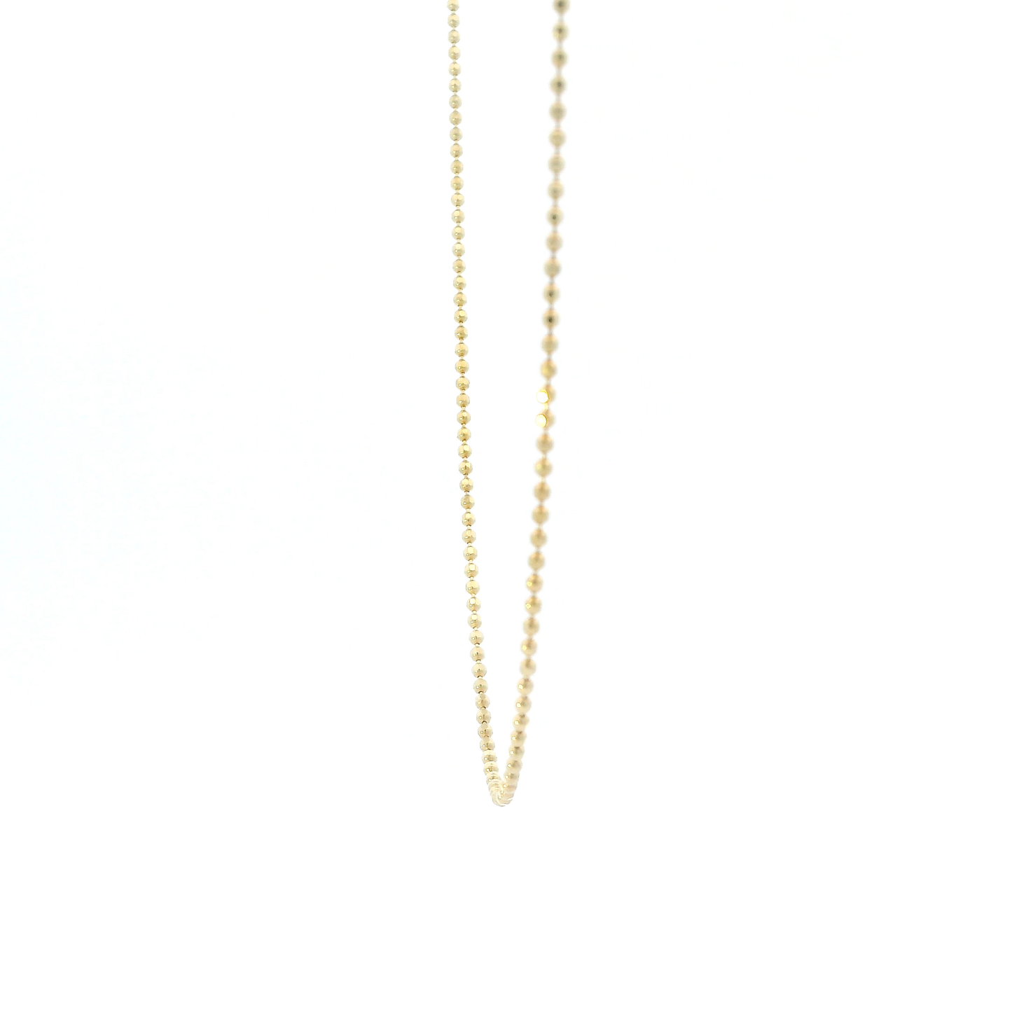 14K Yellow Gold 16" Beaded Chain