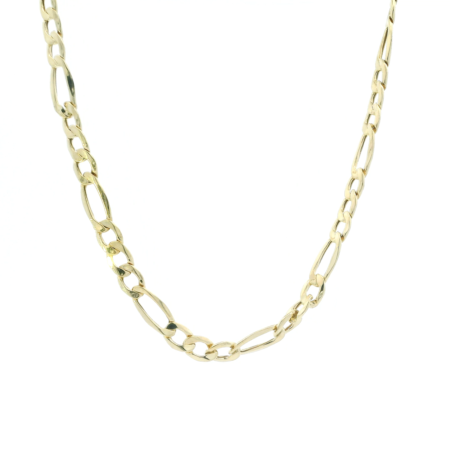 14K Yellow Gold 22" Hollow Figaro Chain