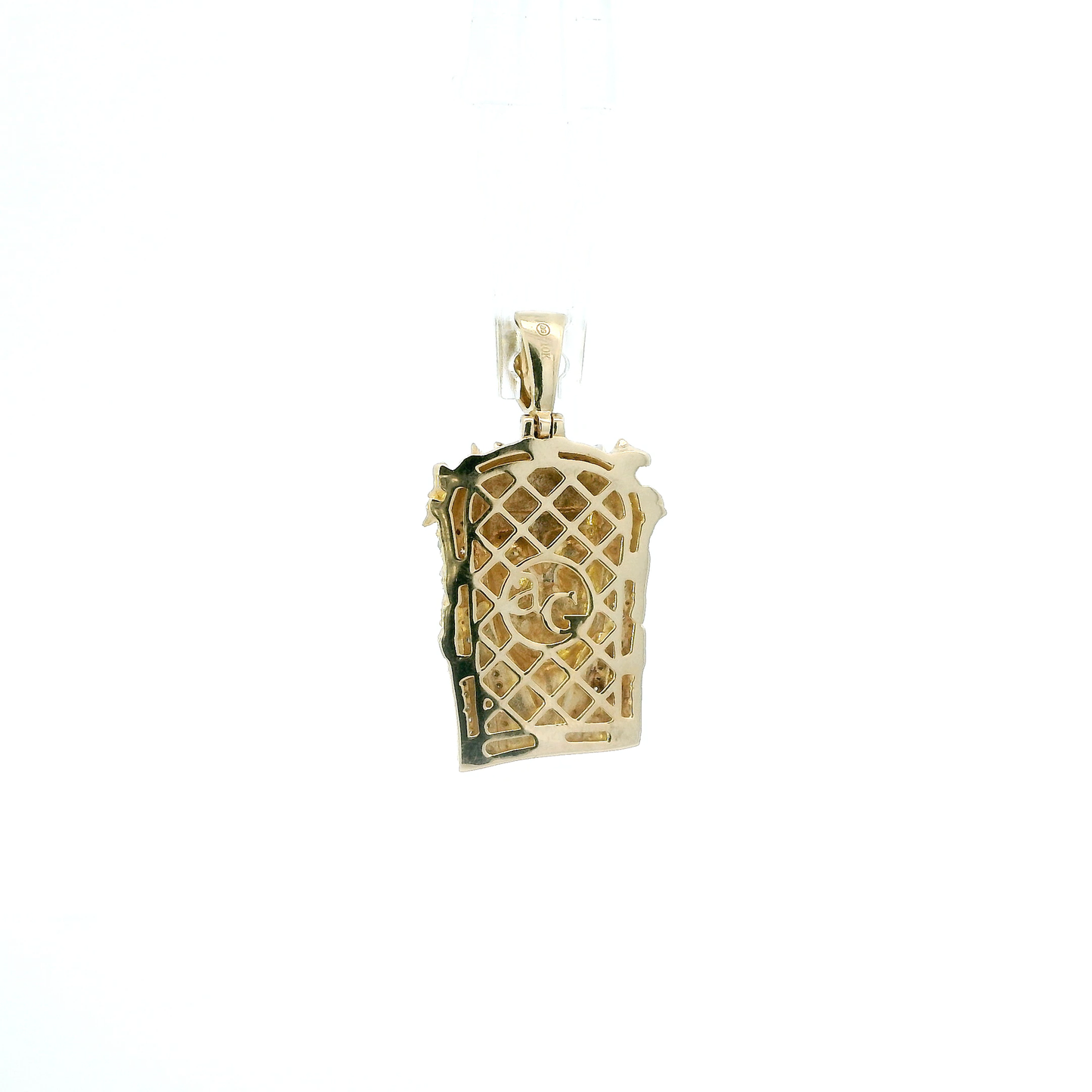10K Yellow Gold Diamond Jesus Face Pendant - 0.23ct