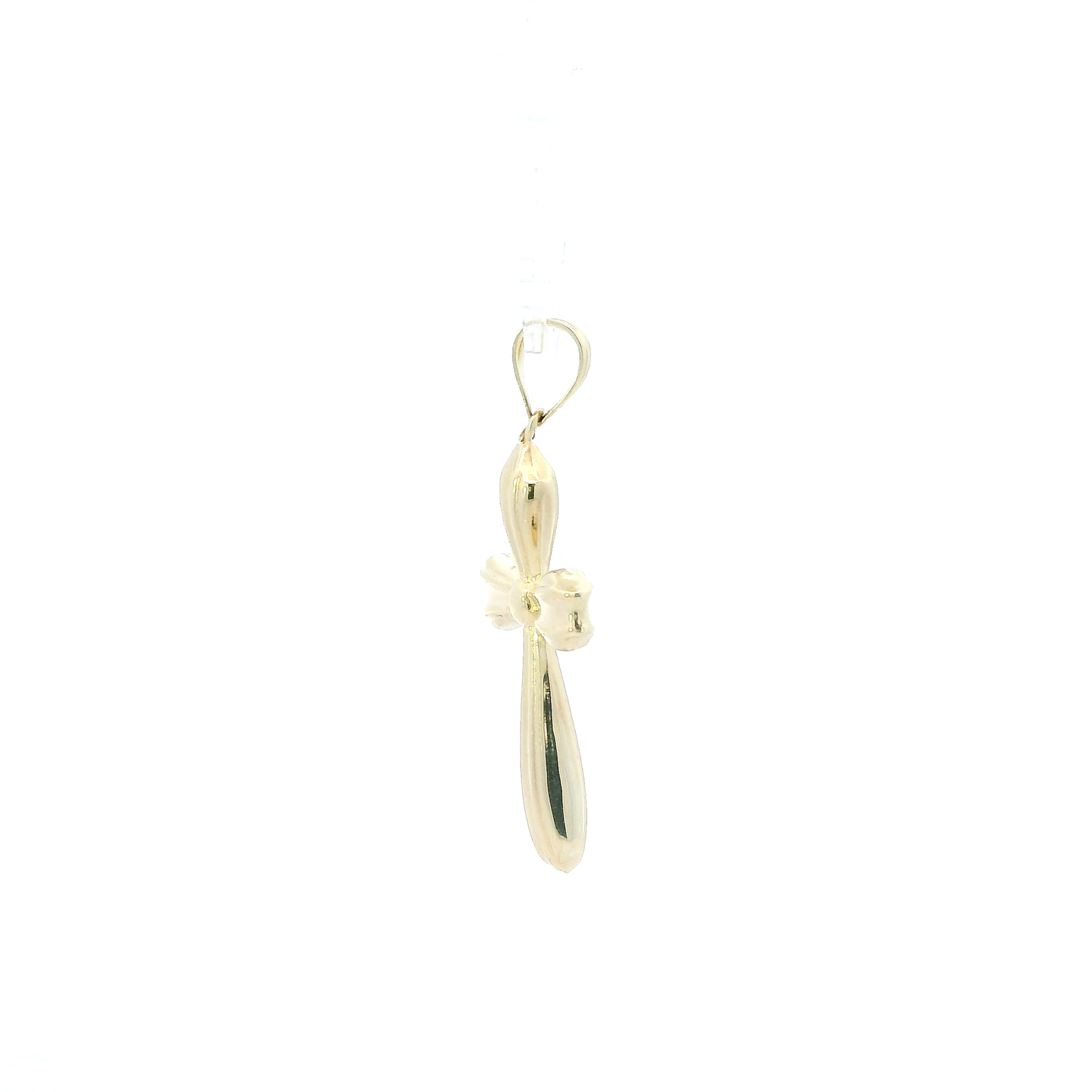 14K Yellow & White Gold Ridged Design Pendant