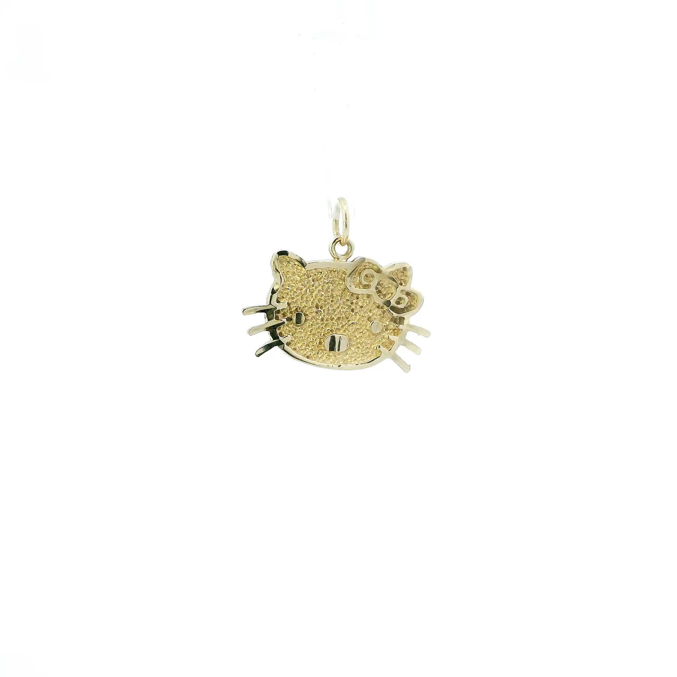10K Yellow Gold Hello Kitty Pendant