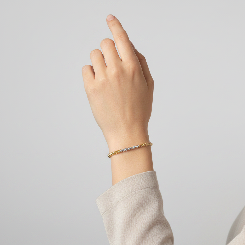 14K Tri Color Gold 8