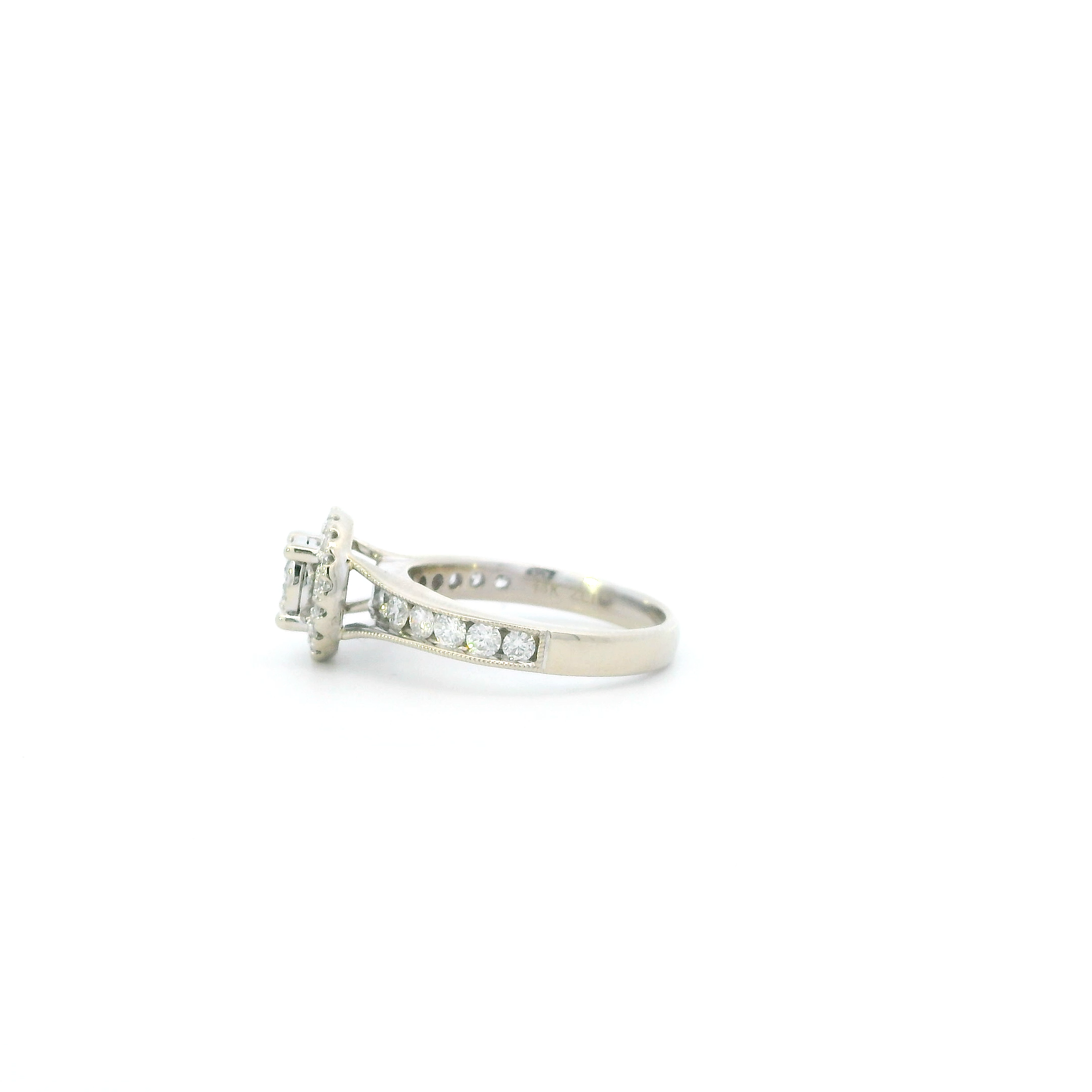 14K White Gold Diamond Womens Ring - 1.06ct