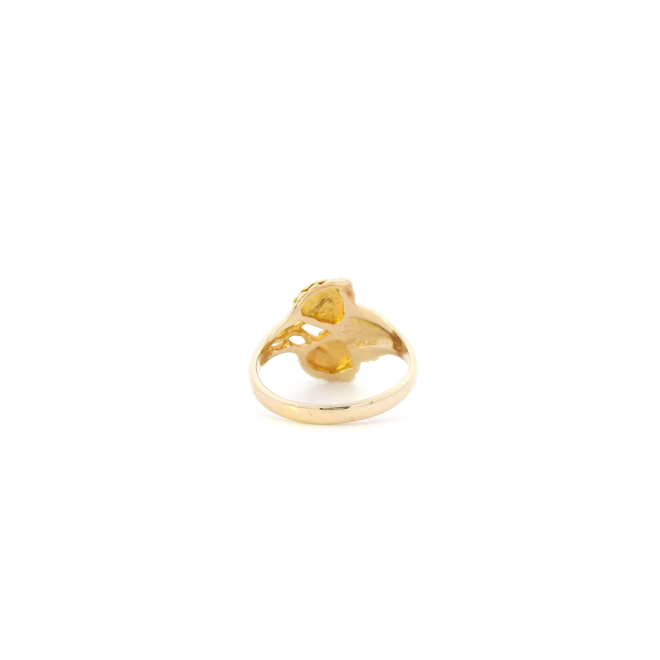 10K Yellow Gold Black Hills Gold Leaf Womens Ring