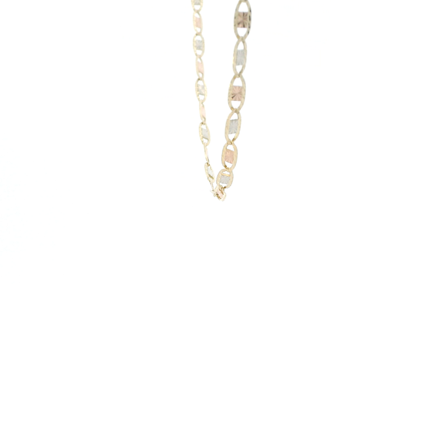 14K Tri Color Gold 19" Mariner Chain