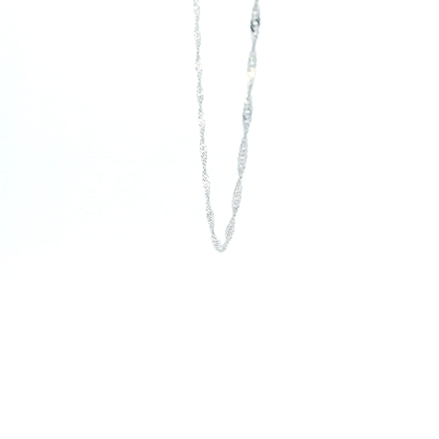 10K White Gold 19.5" Singapore Chain